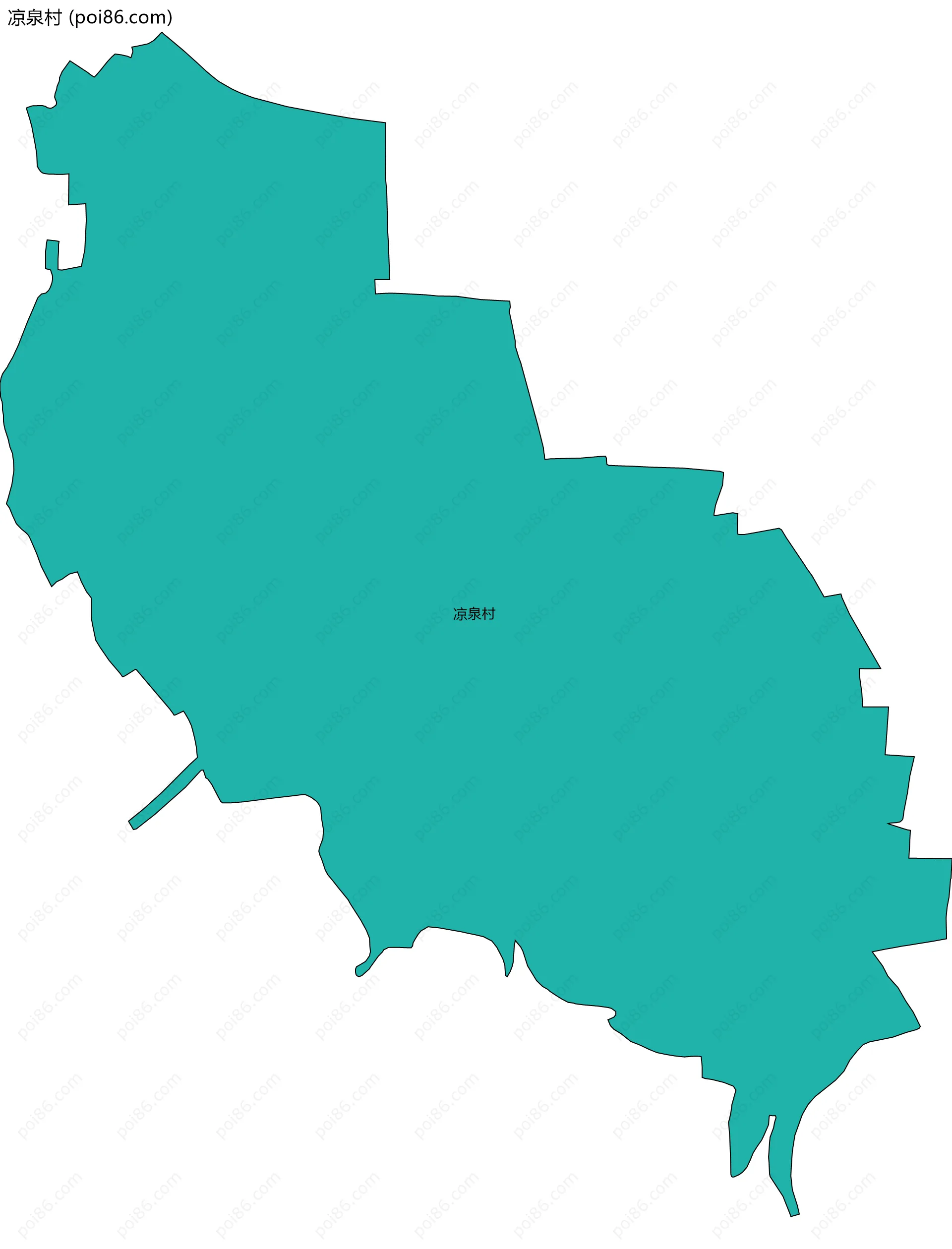 凉泉村边界地图