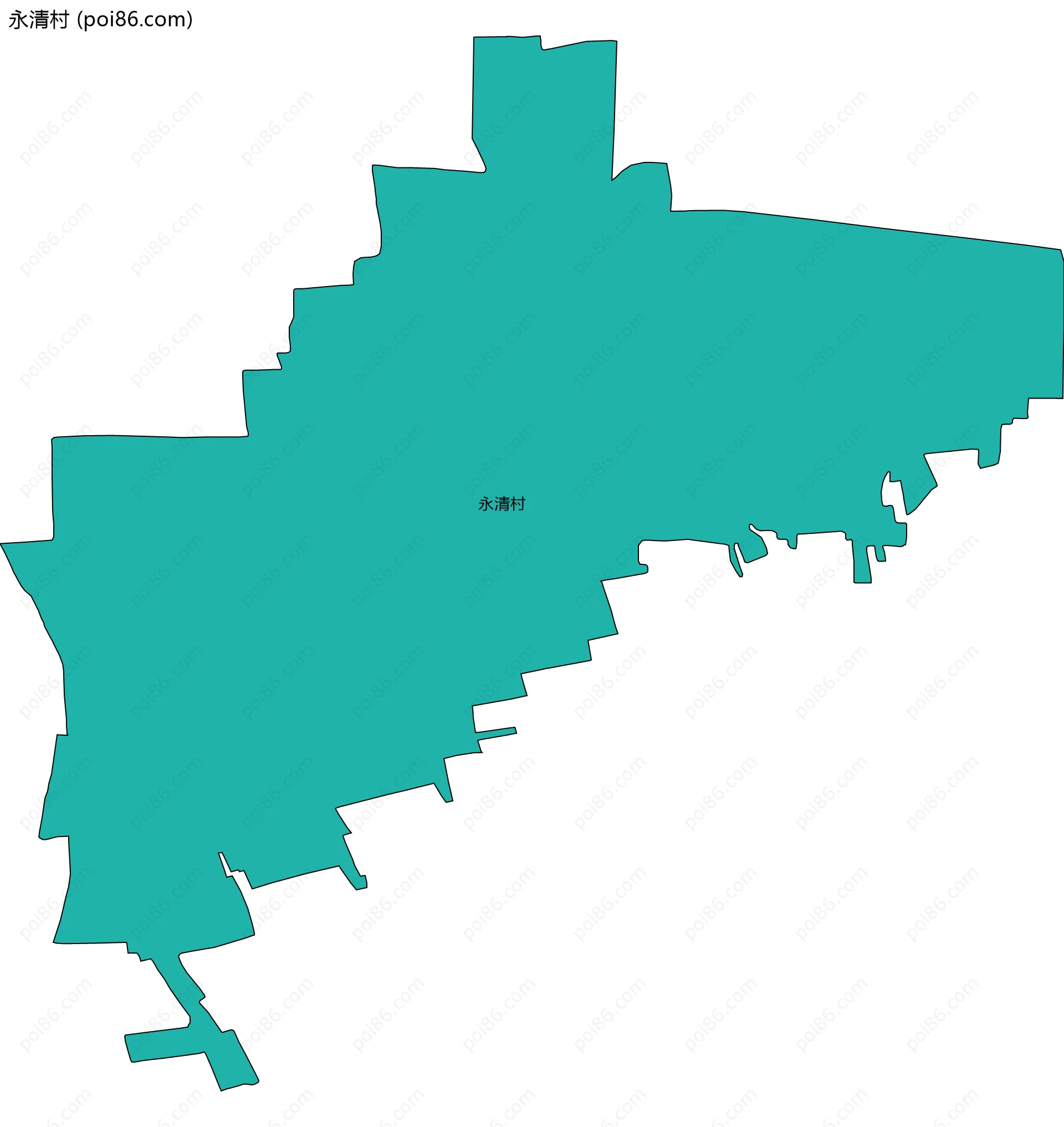 永清村边界地图