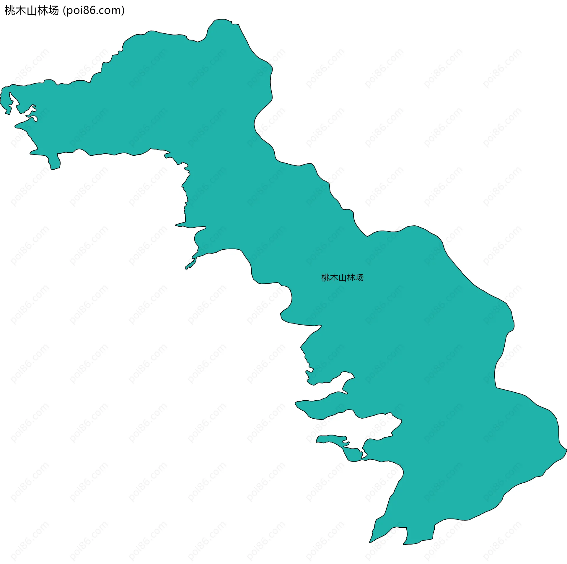 桃木山林场边界地图