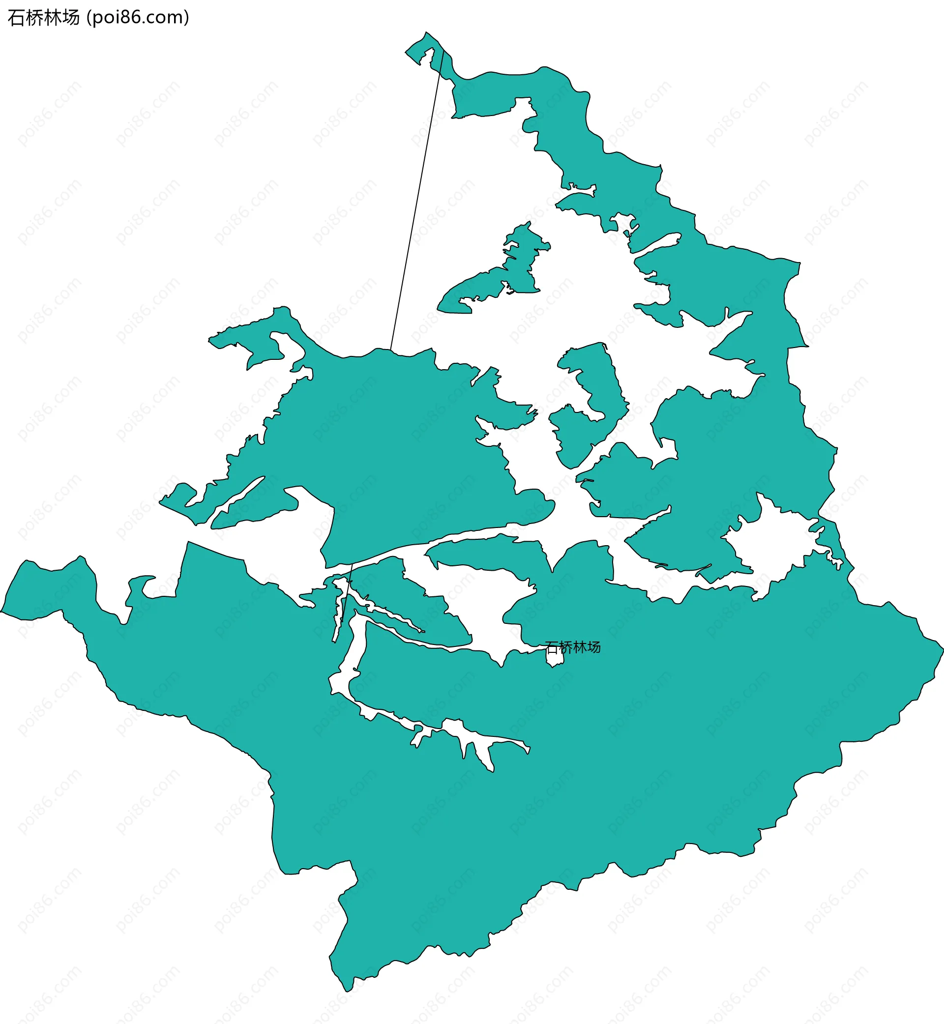 石桥林场边界地图