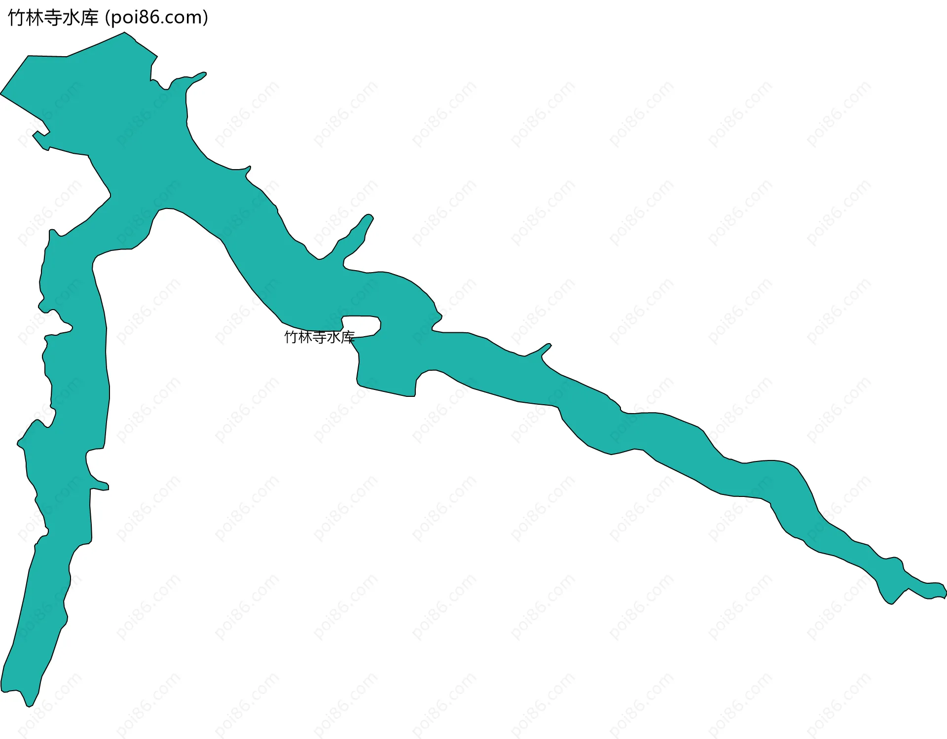 竹林寺水库边界地图