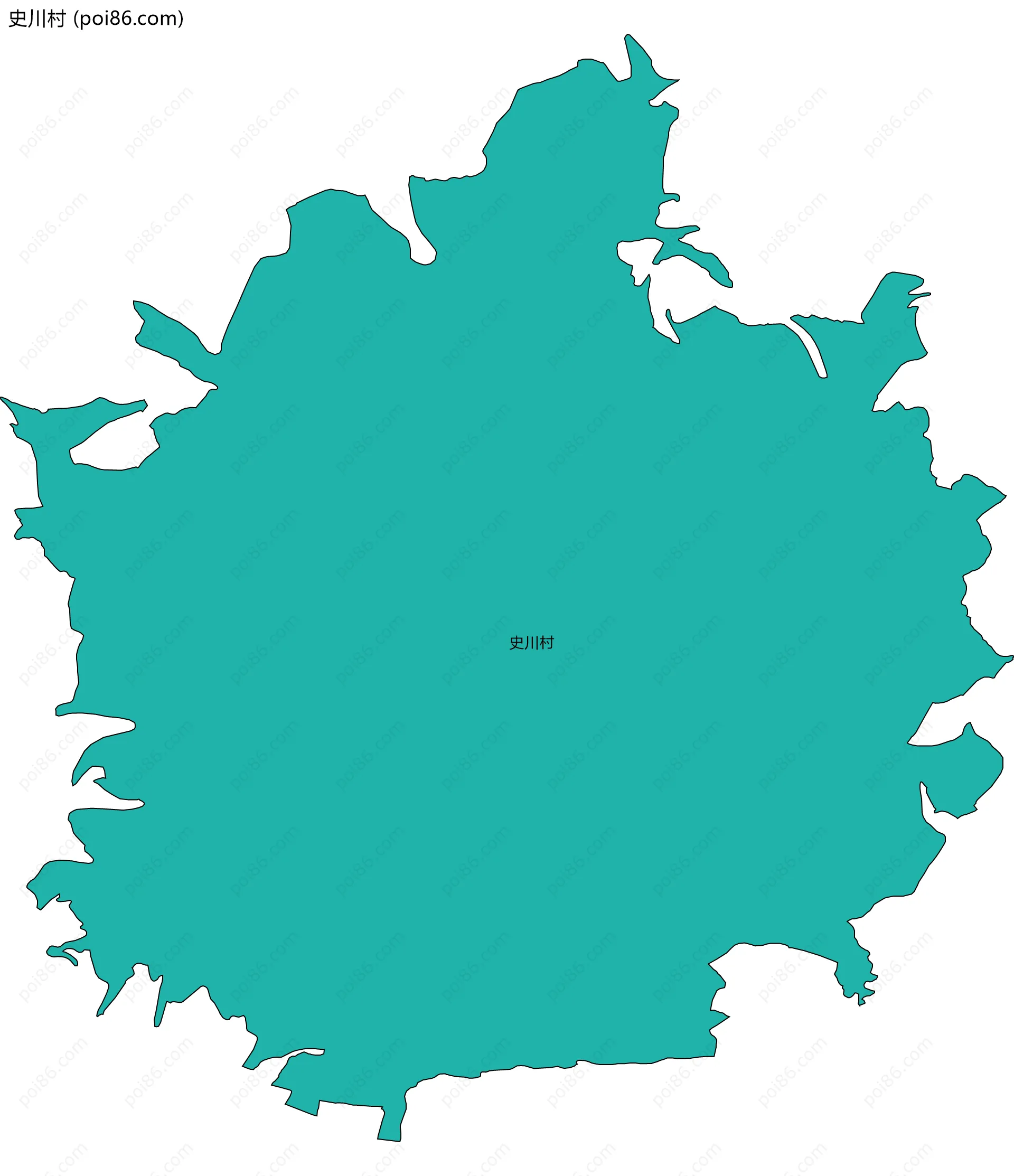 史川村边界地图