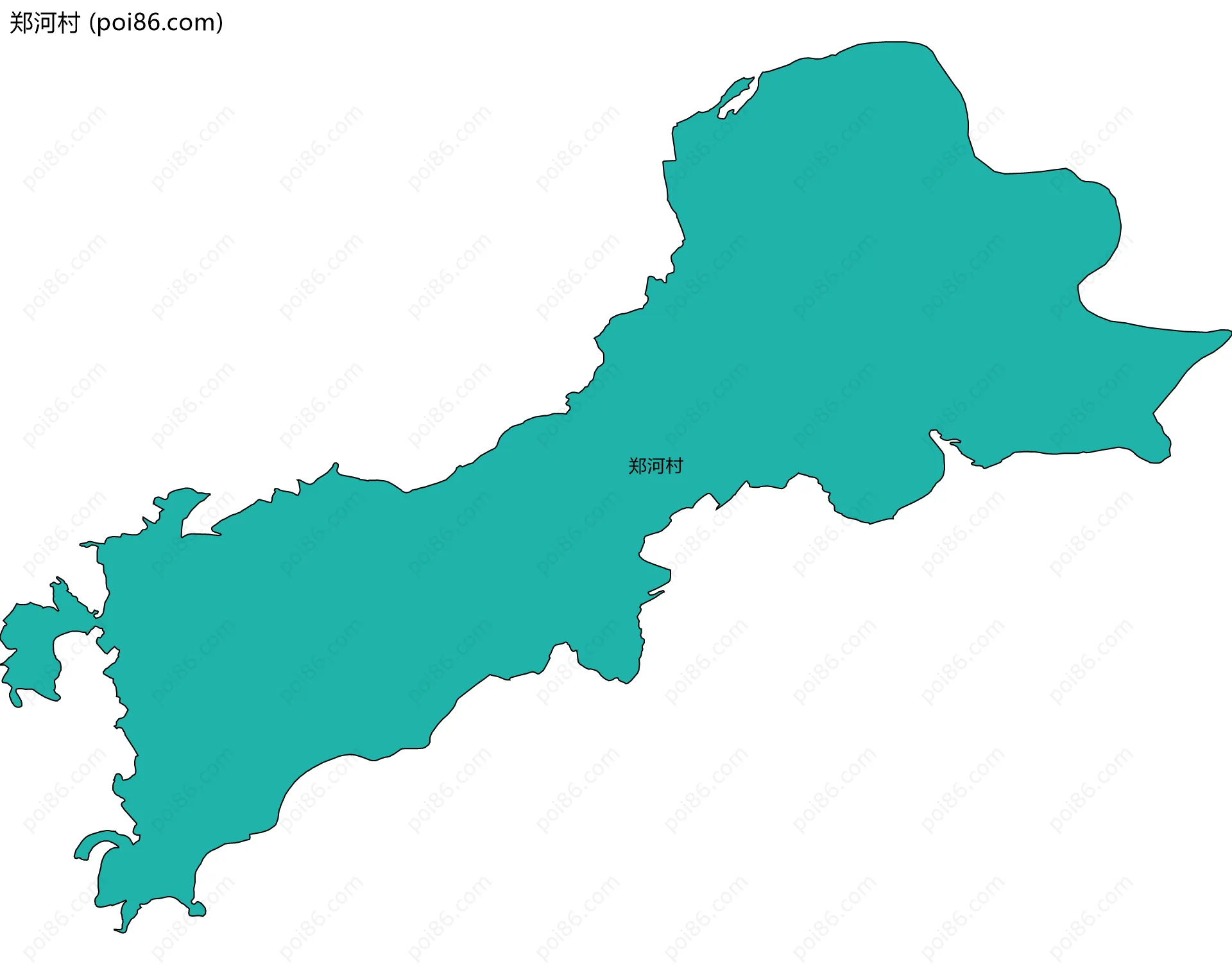 郑河村边界地图