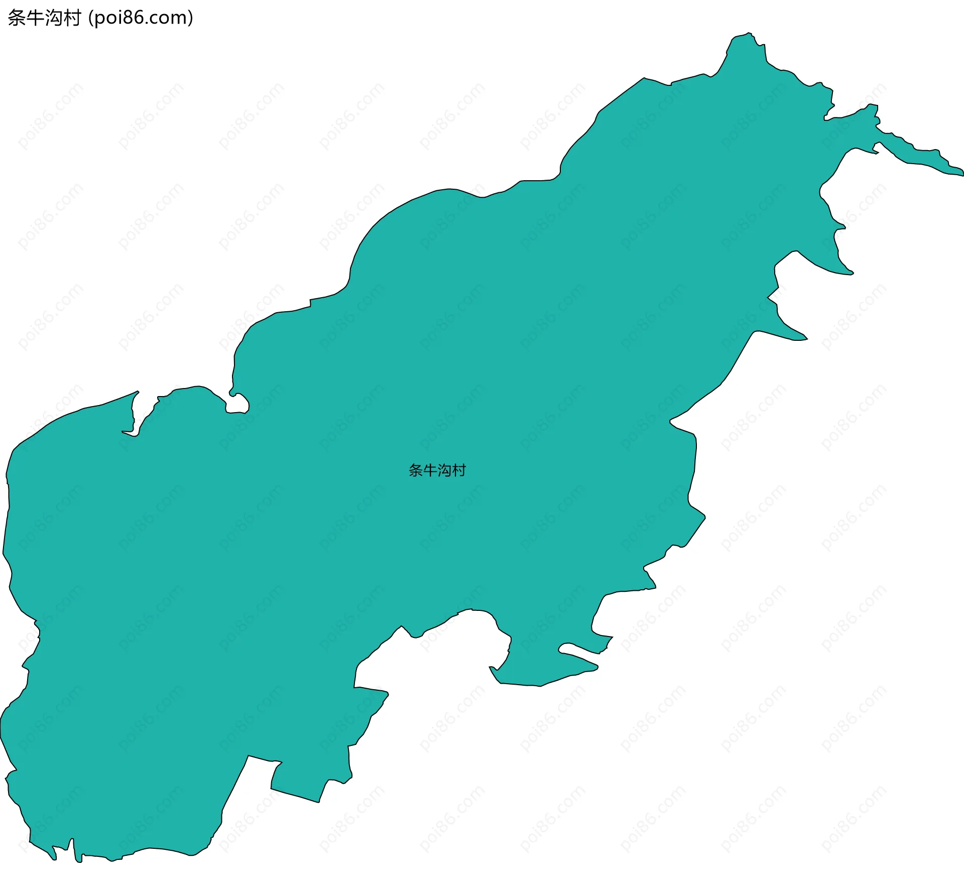 条牛沟村边界地图