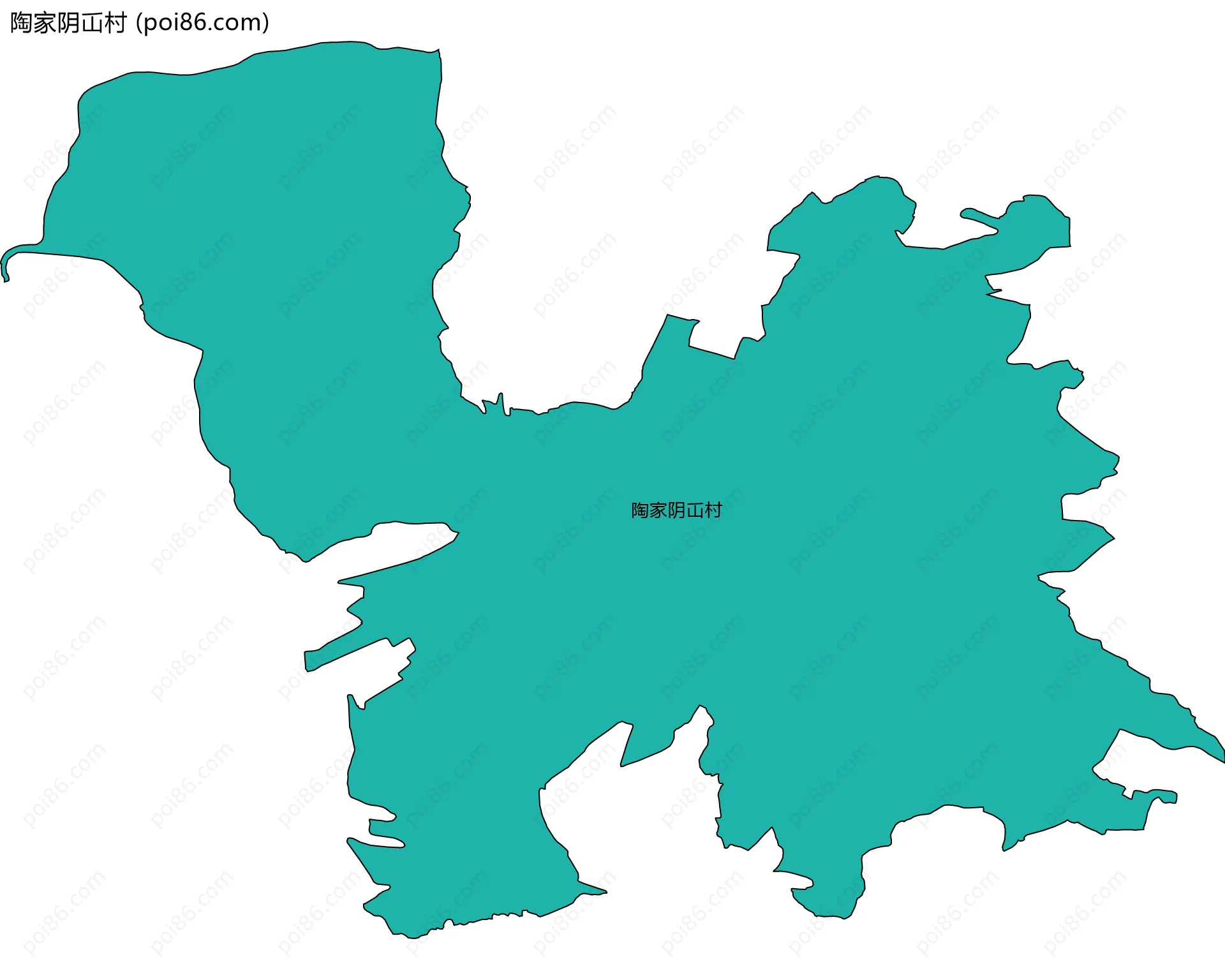 陶家阴屲村边界地图