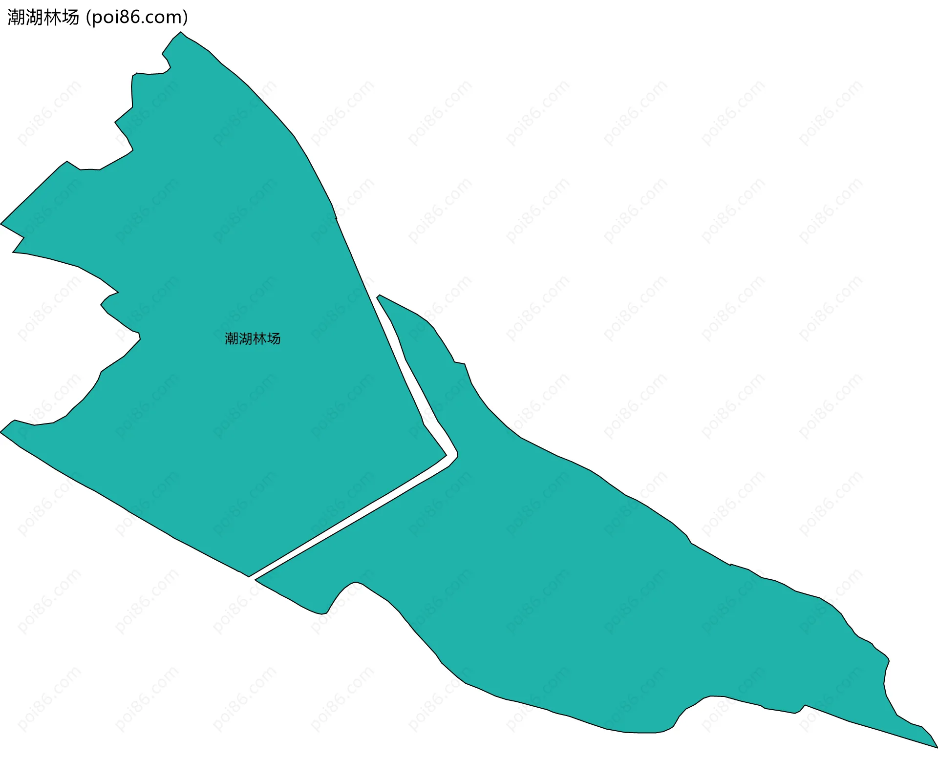 潮湖林场边界地图