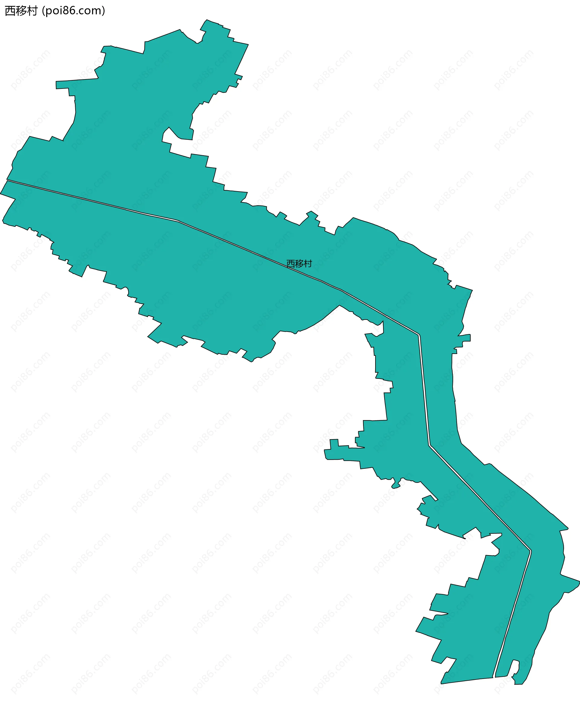 西移村边界地图