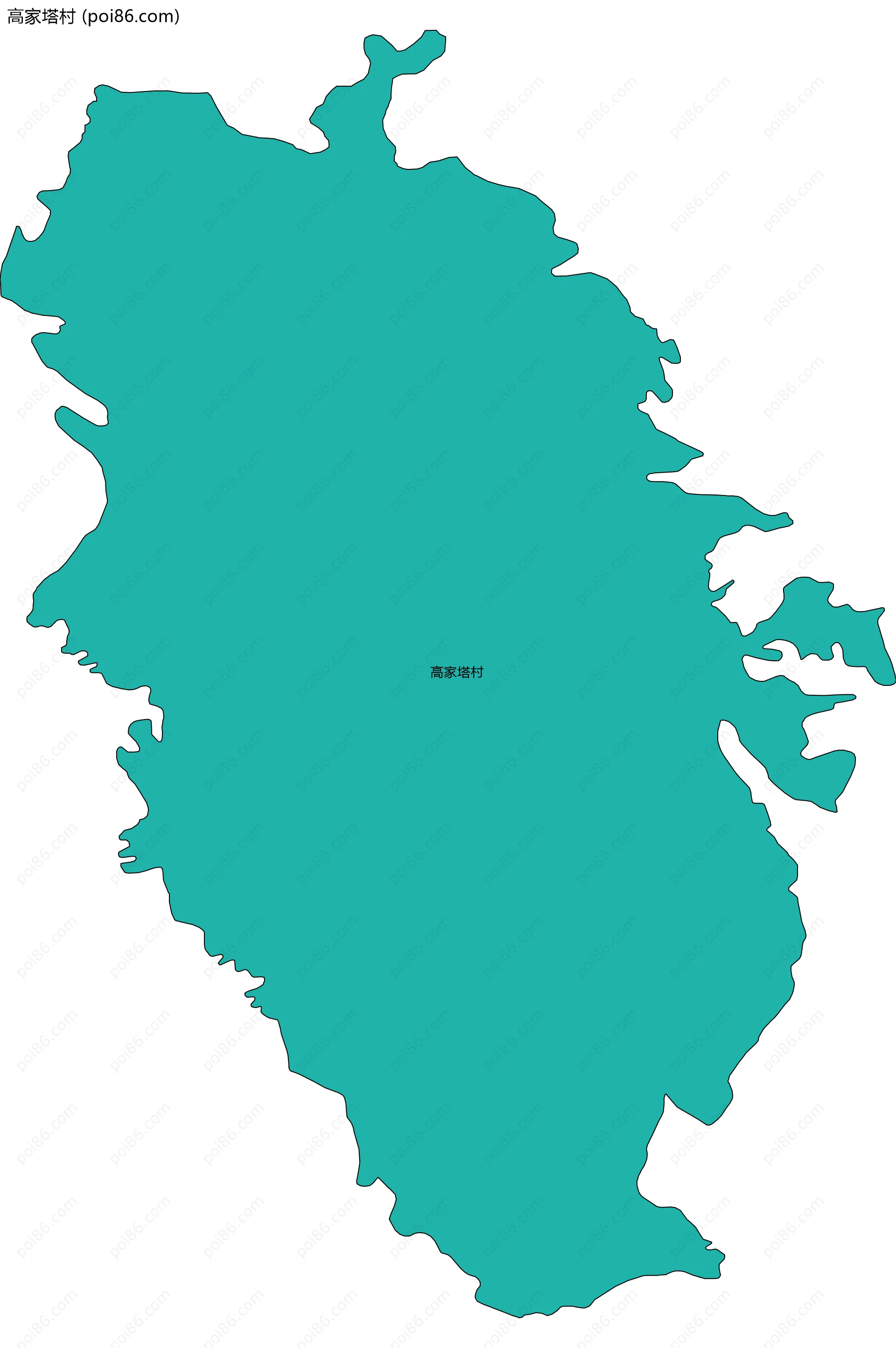 高家塔村边界地图