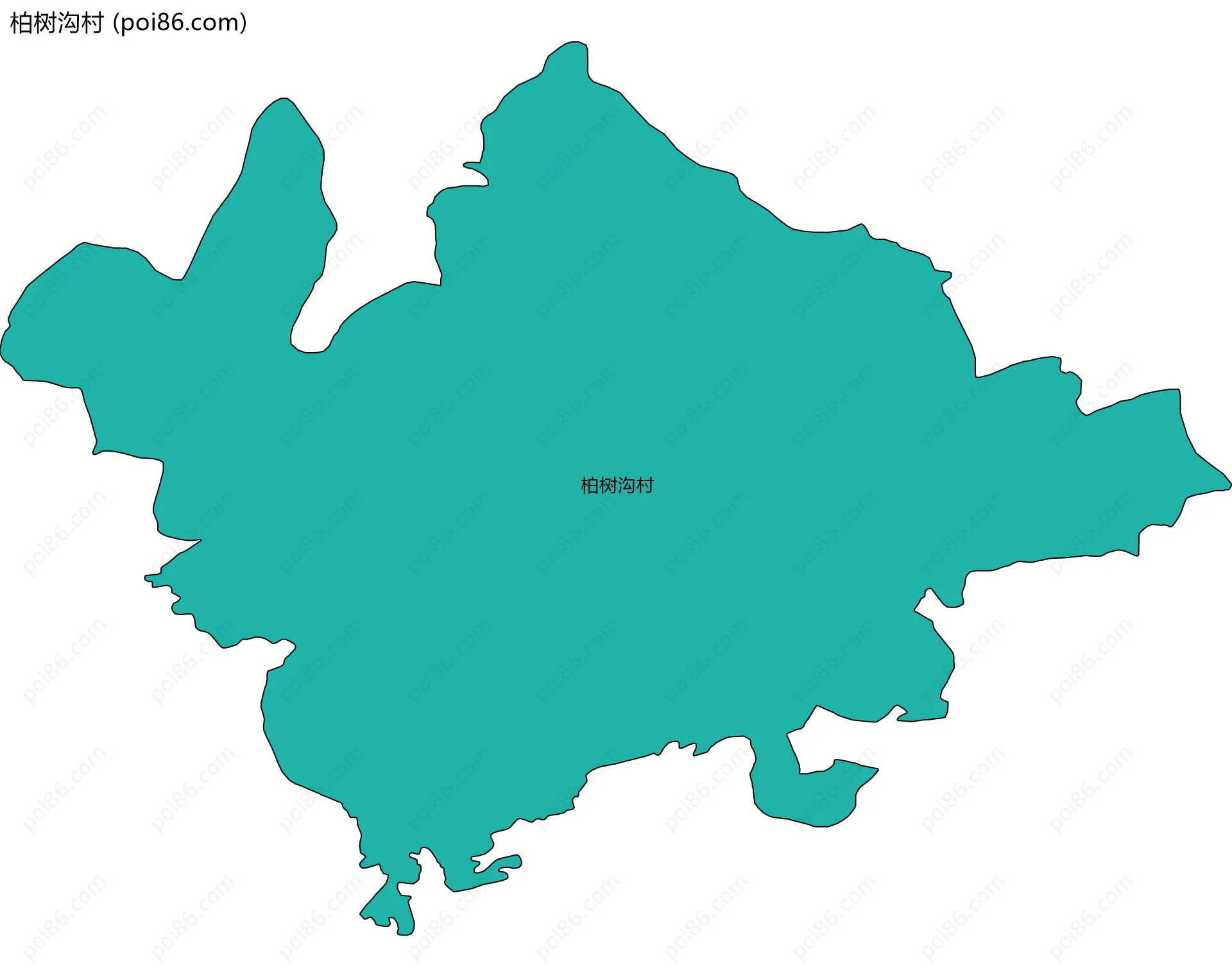柏树沟村边界地图