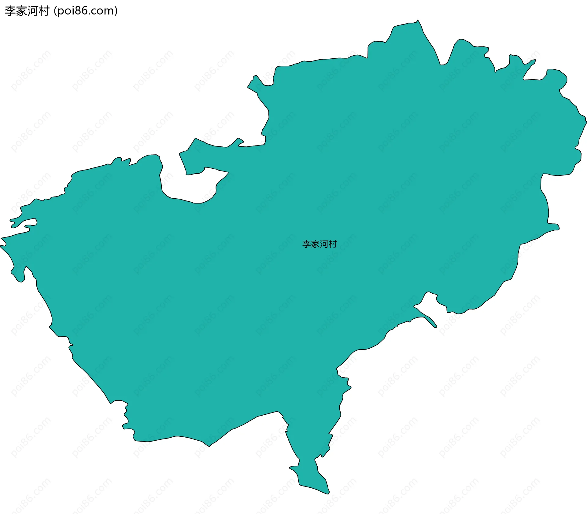 李家河村边界地图