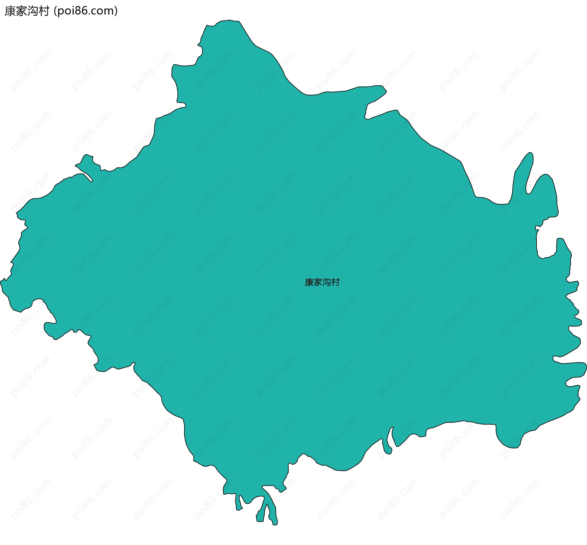康家沟村边界地图