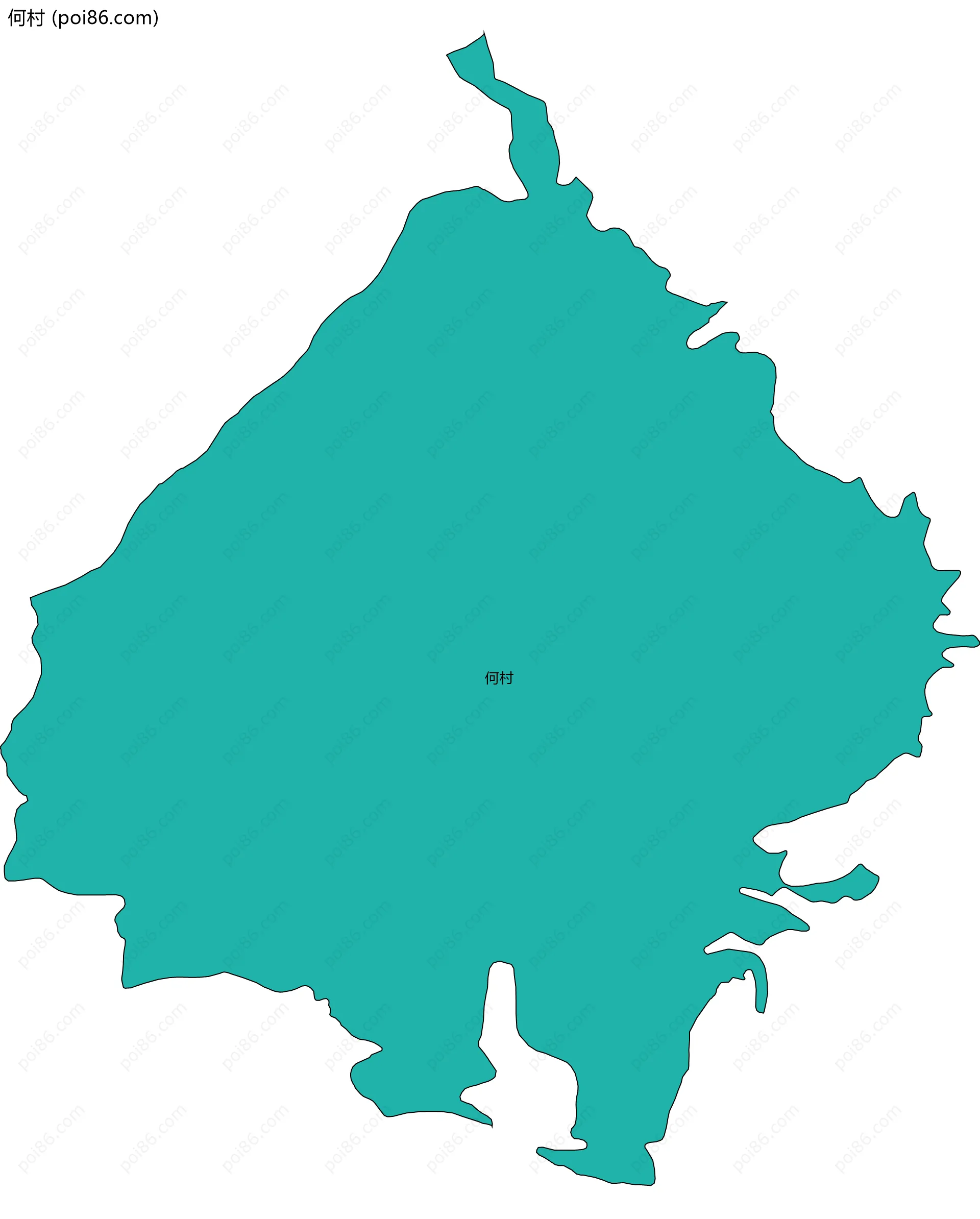 何村边界地图