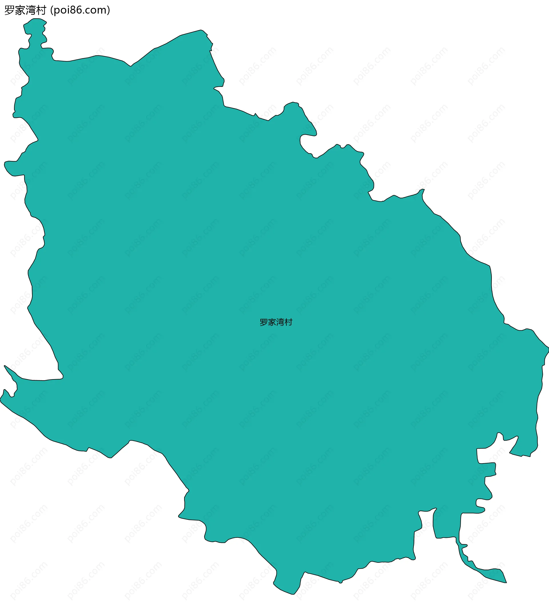罗家湾村边界地图