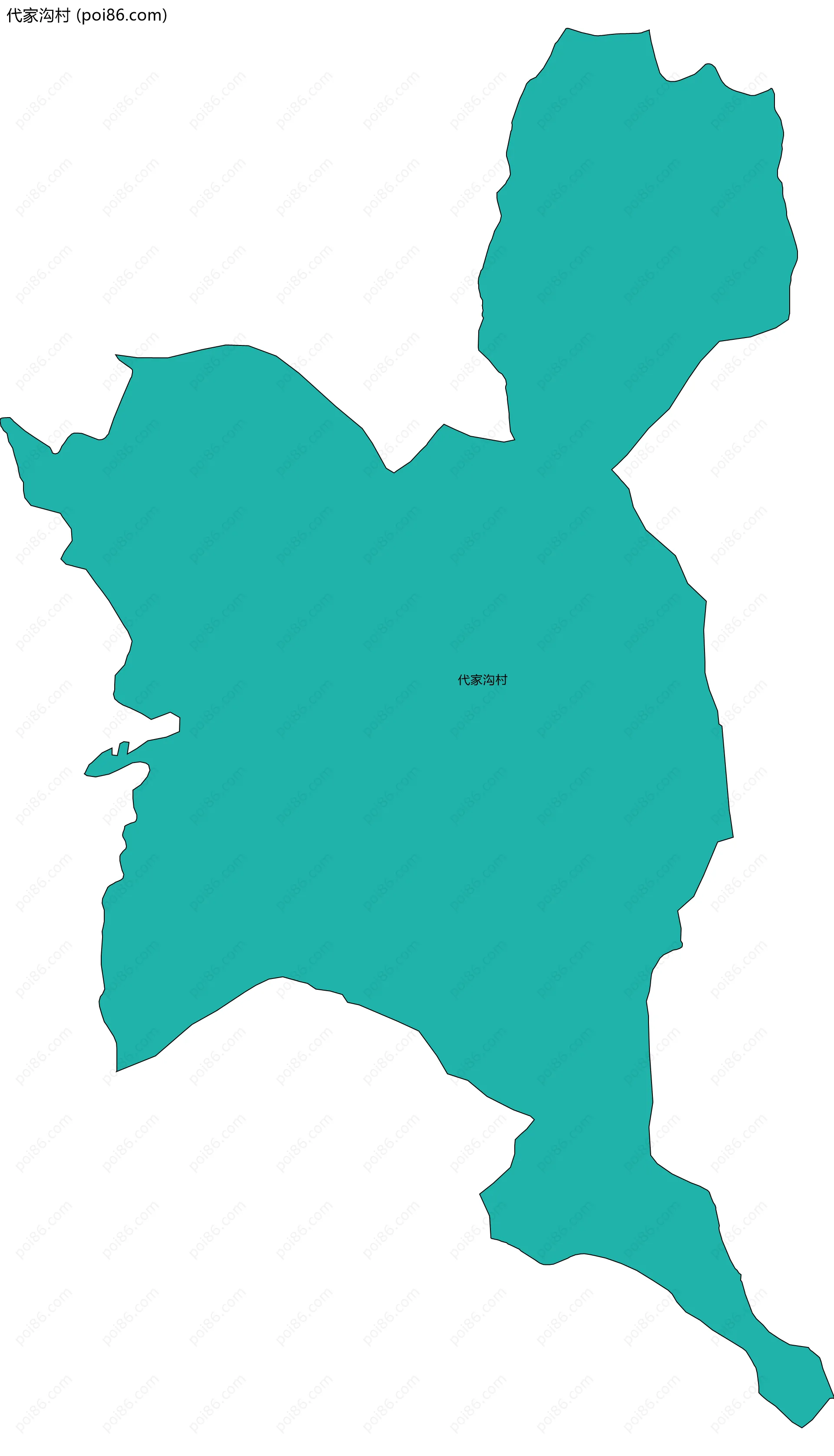 代家沟村边界地图