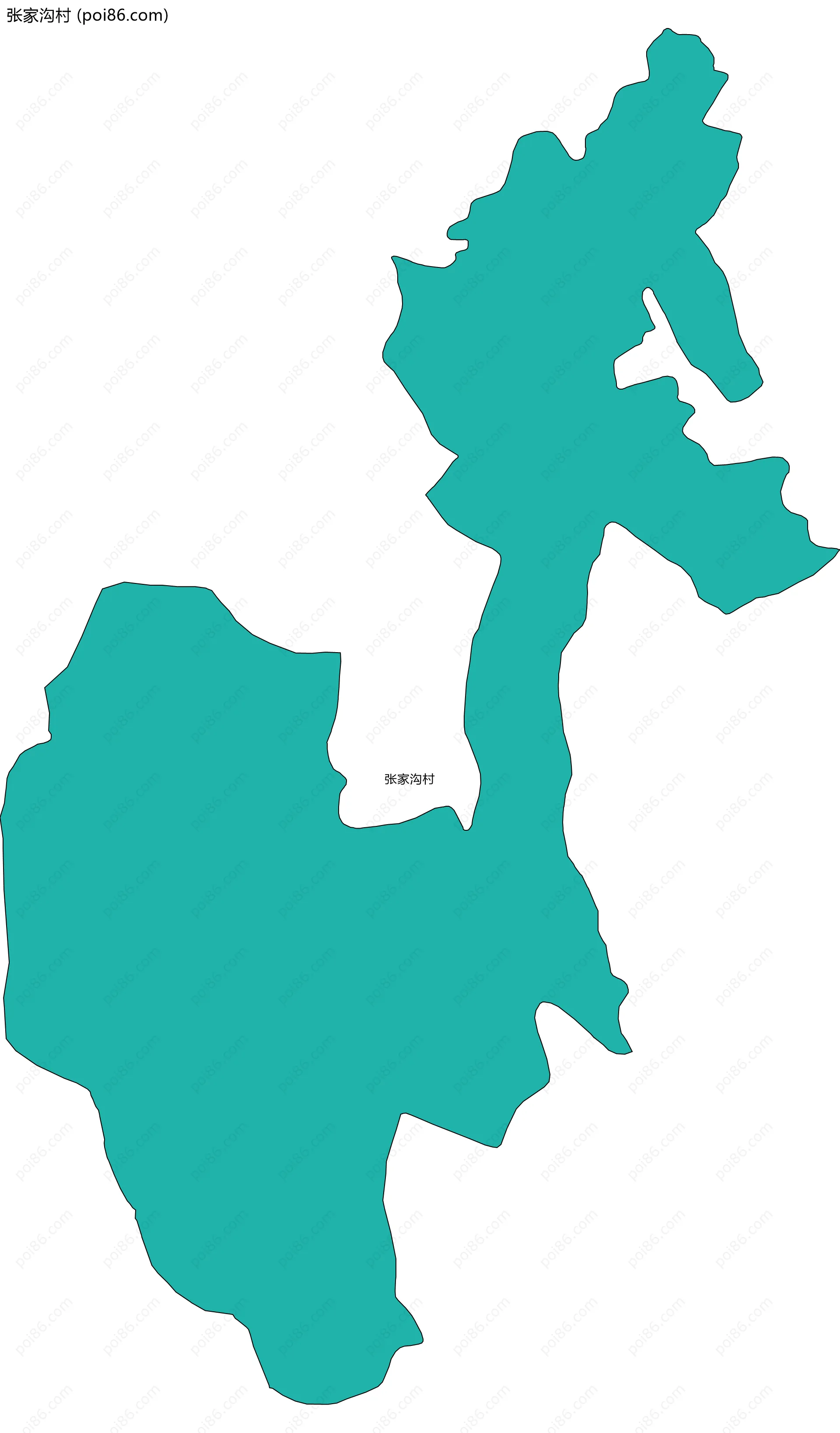 张家沟村边界地图