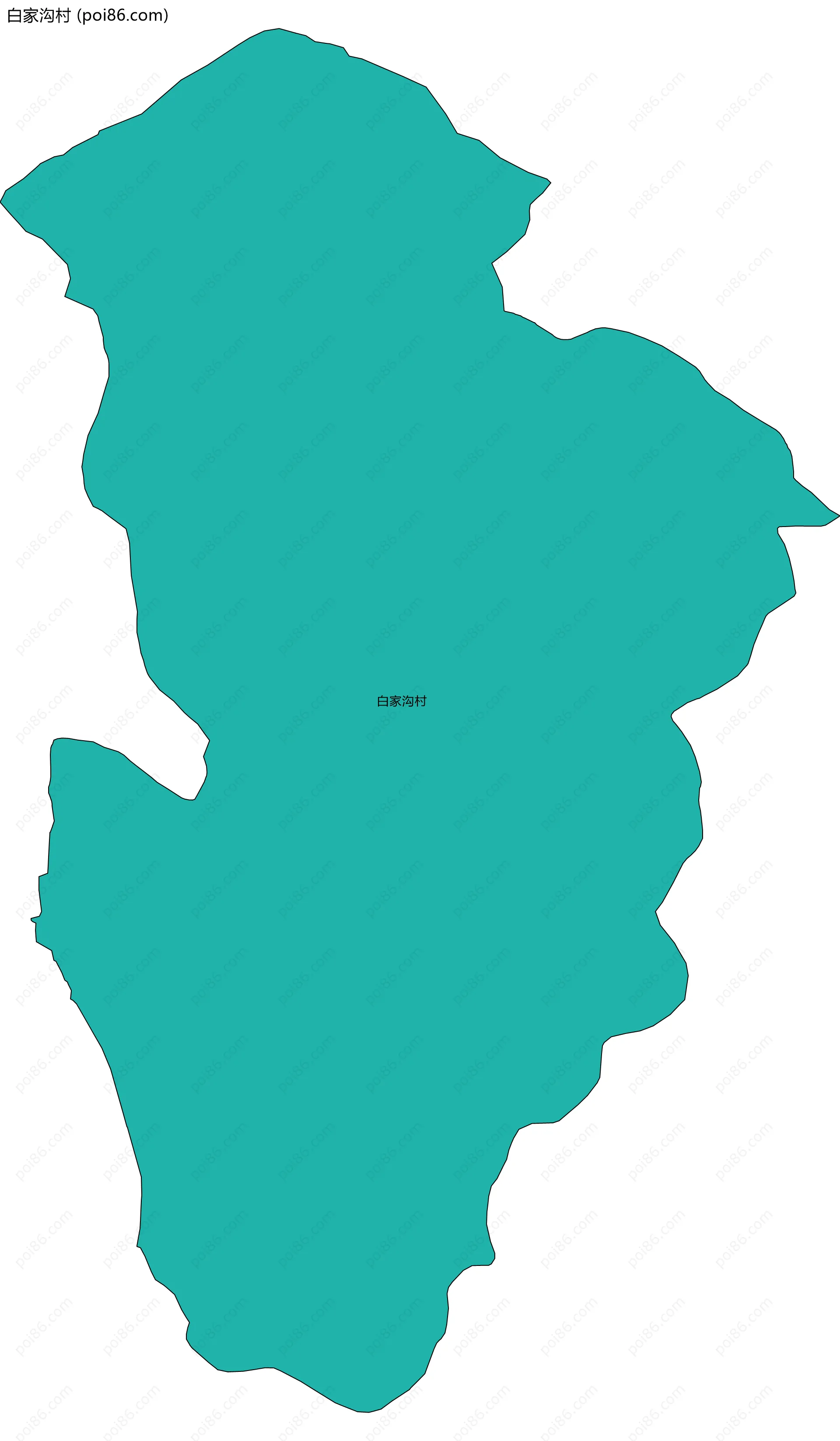 白家沟村边界地图