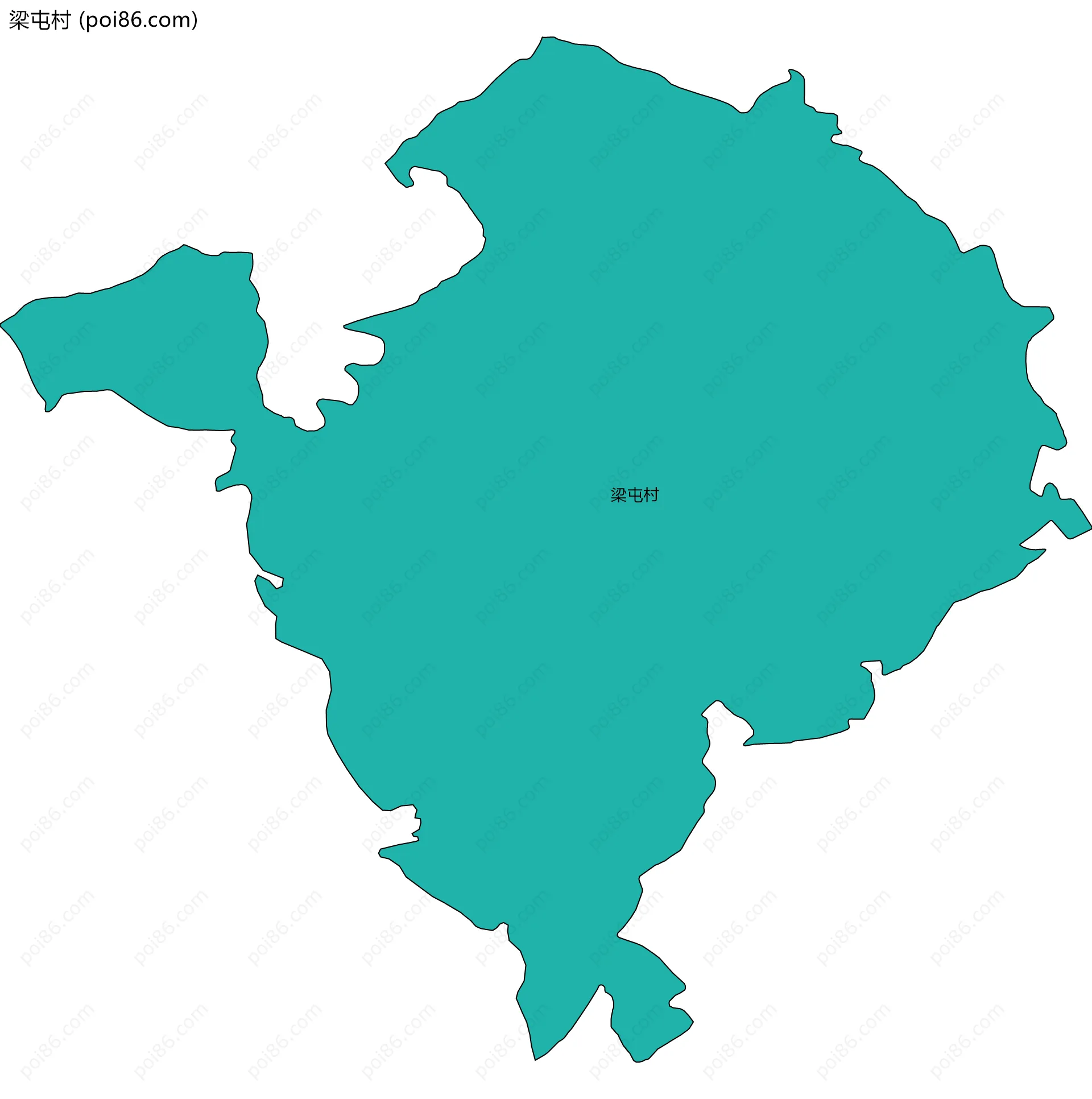 梁屯村边界地图
