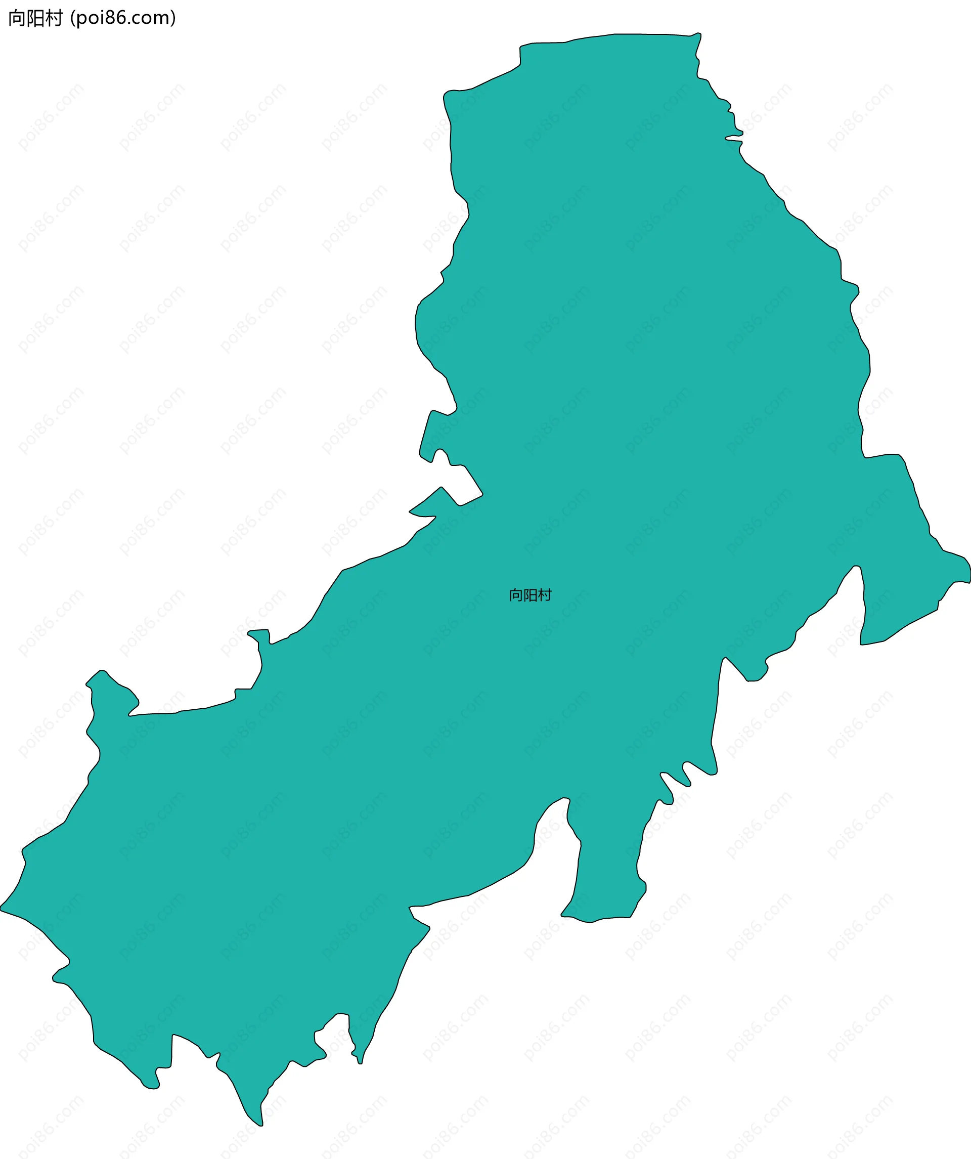 向阳村边界地图