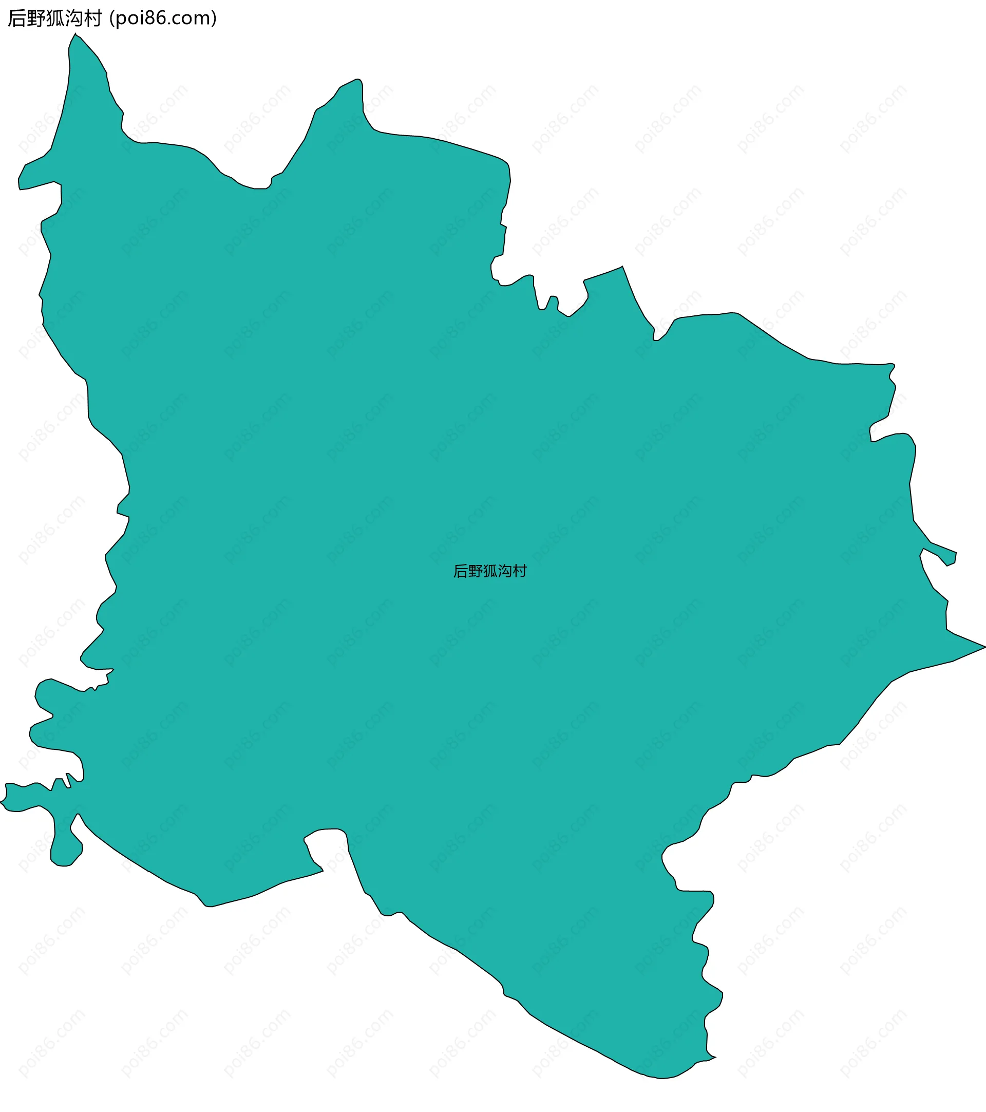 后野狐沟村边界地图