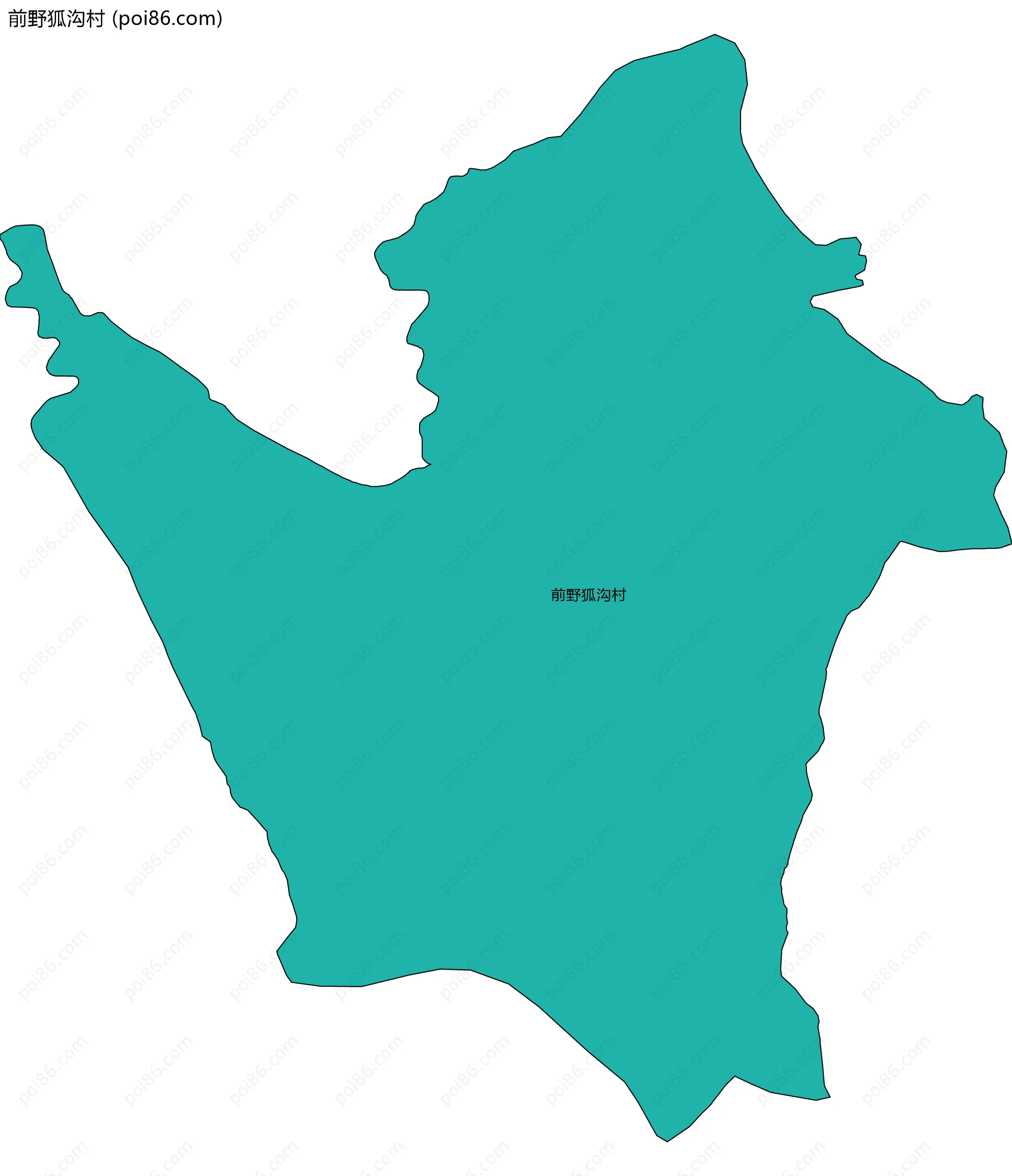 前野狐沟村边界地图