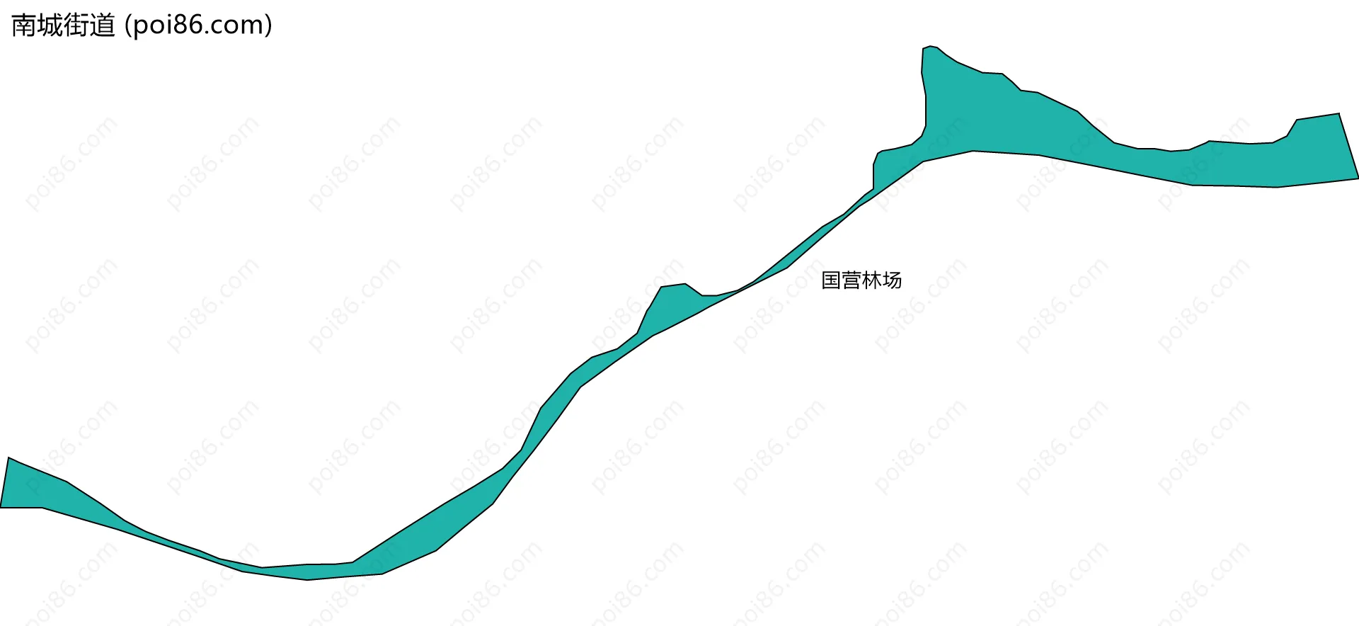 南城街道边界地图(五级行政区划)