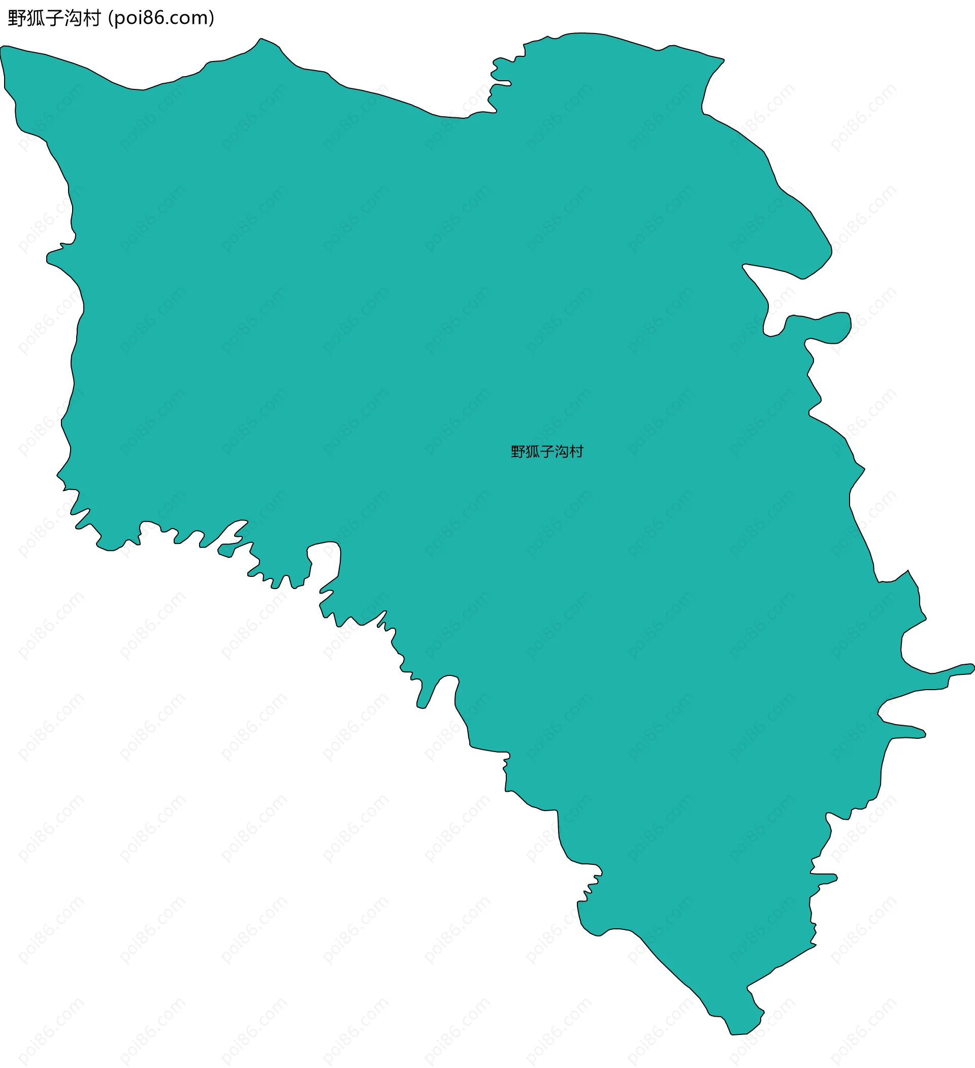 野狐子沟村边界地图