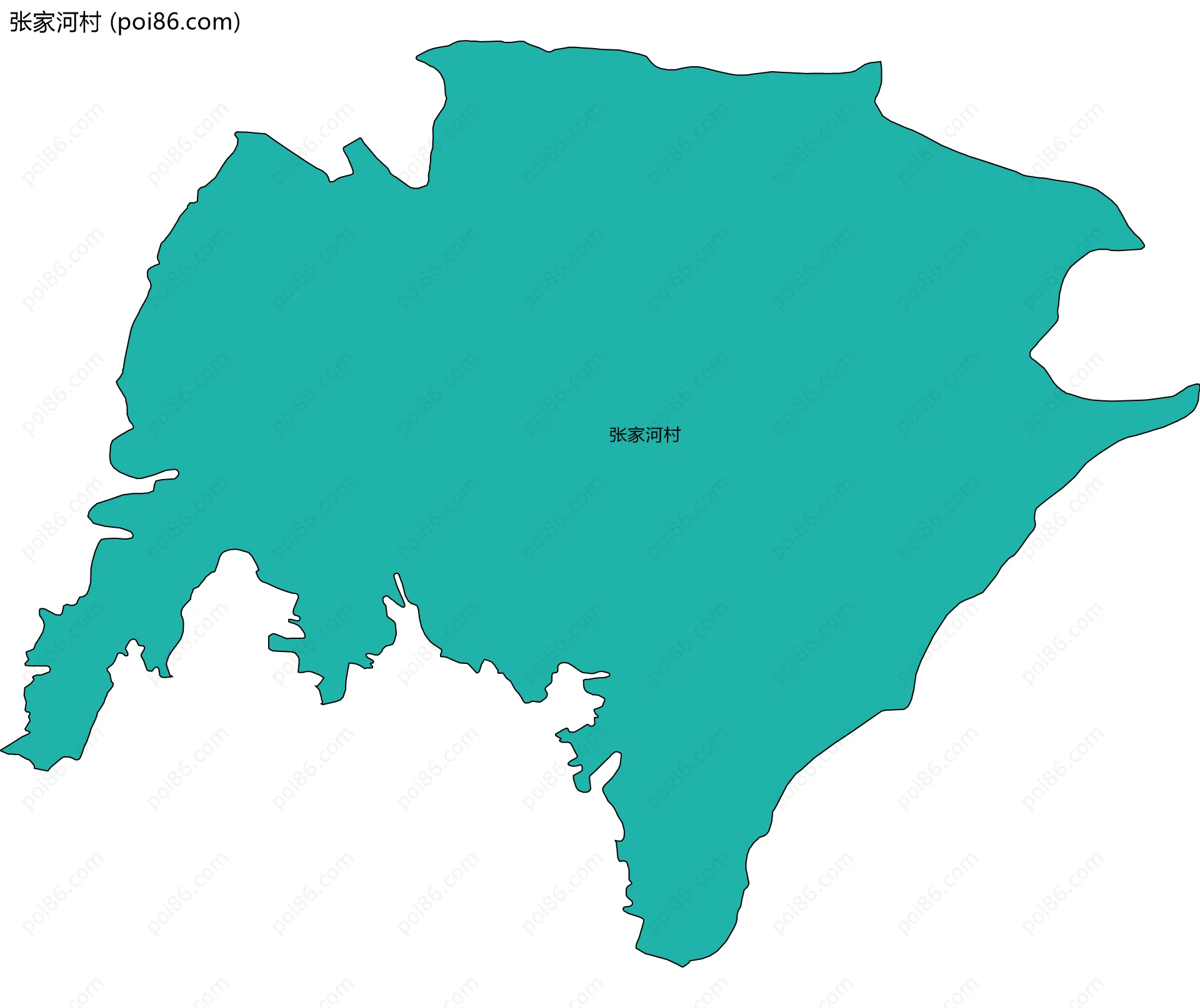 张家河村边界地图