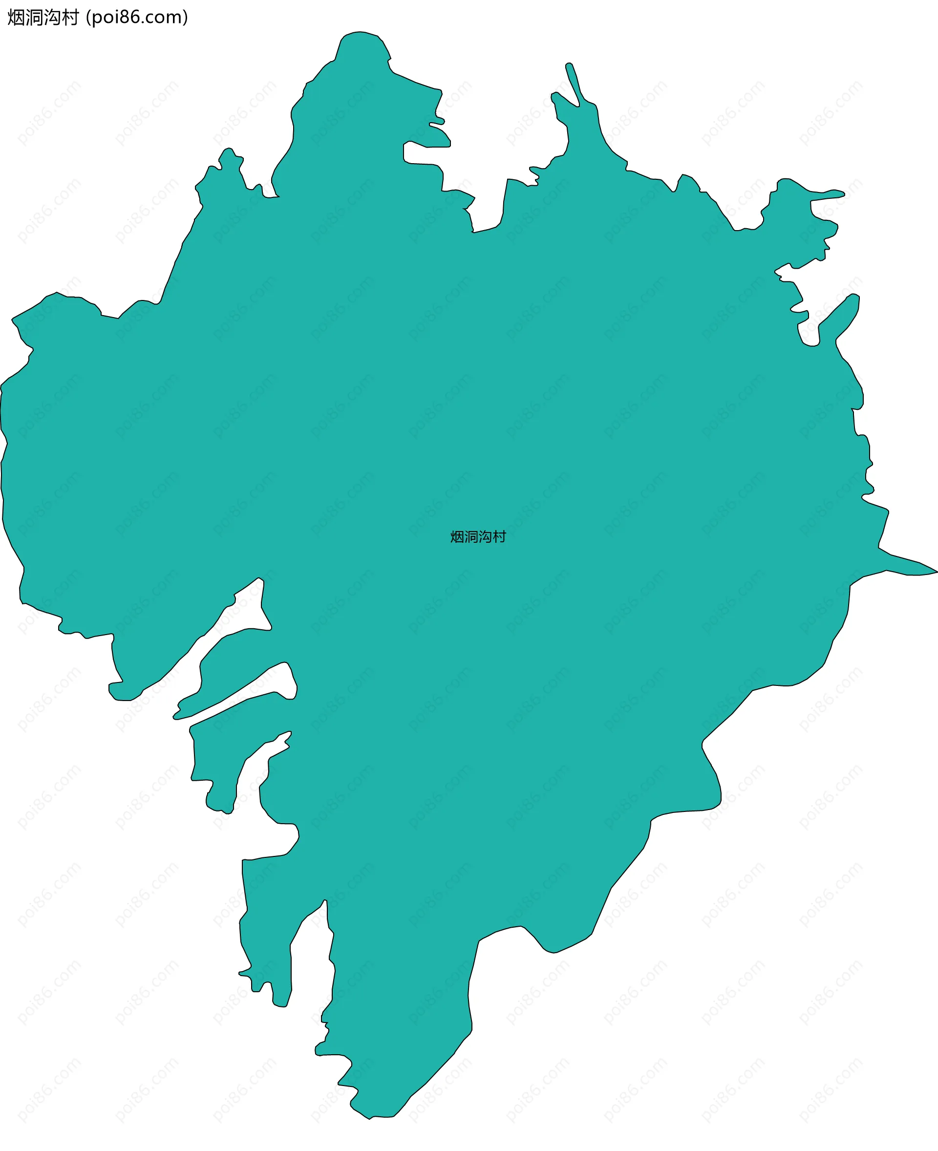 烟洞沟村边界地图
