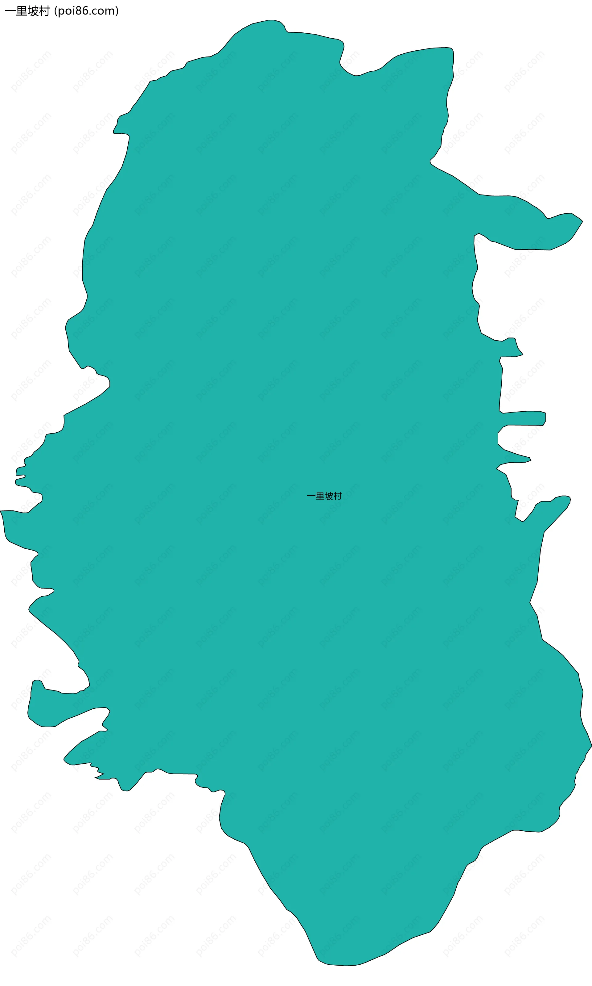 一里坡村边界地图