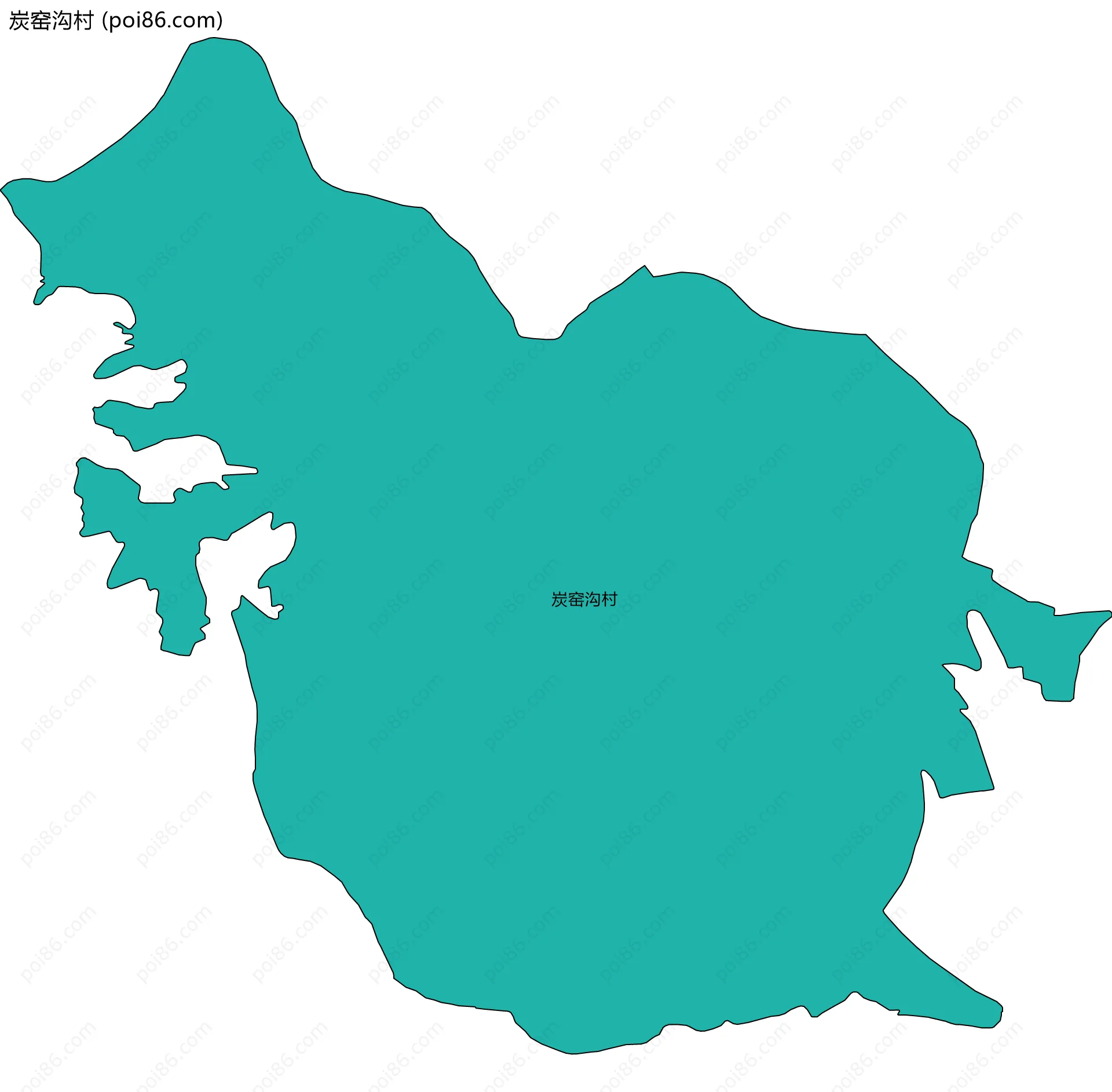 炭窑沟村边界地图