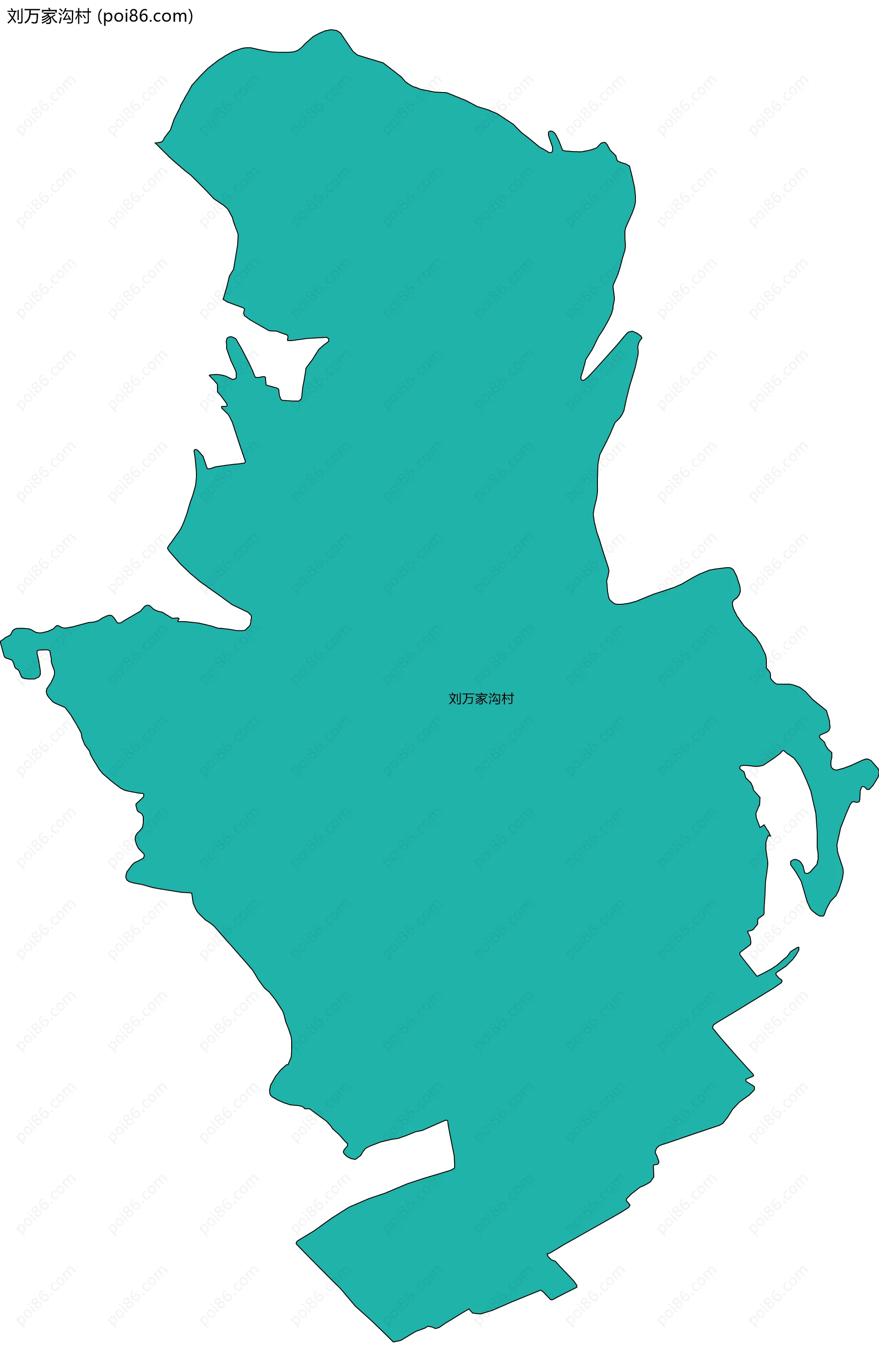 刘万家沟村边界地图