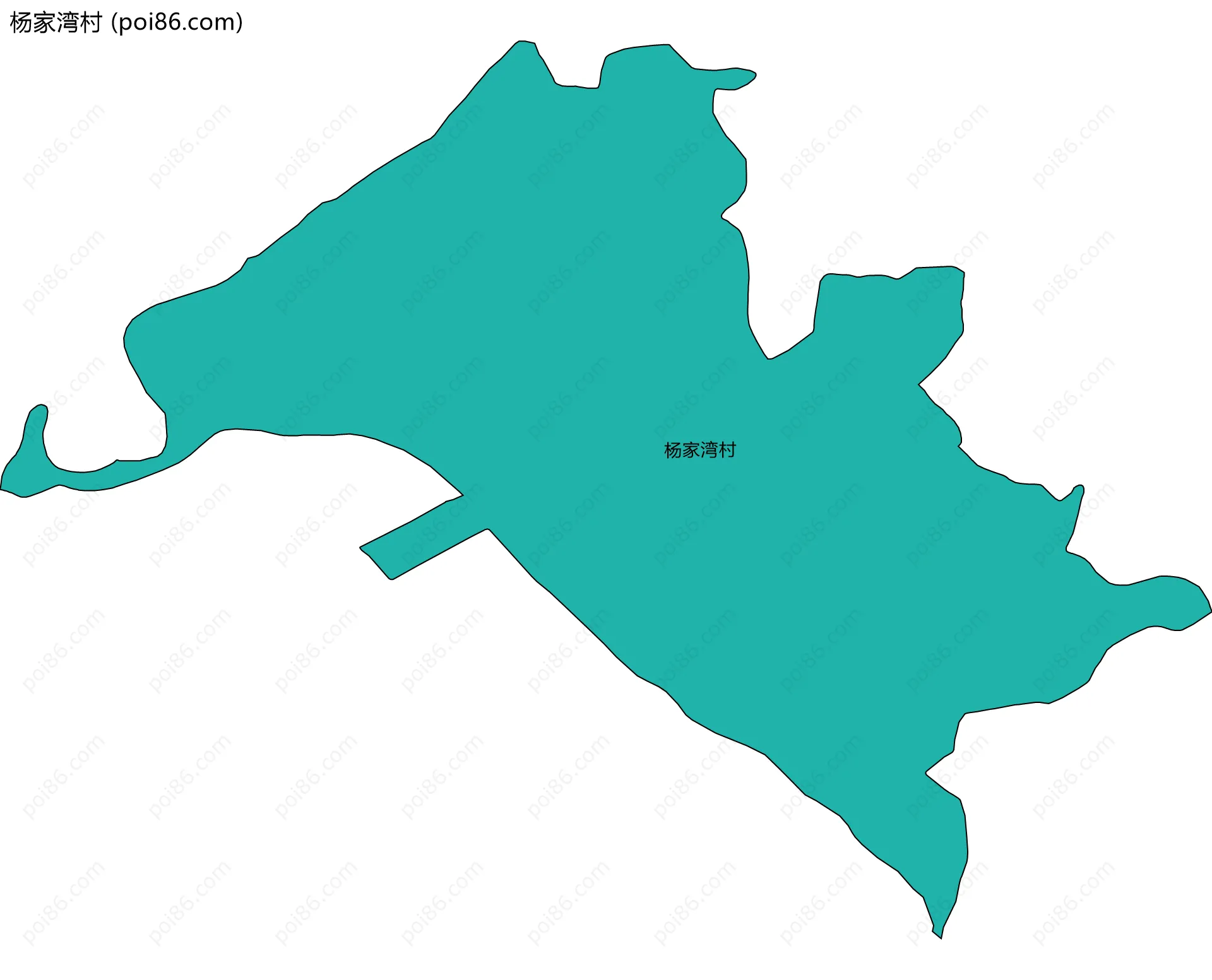 杨家湾村边界地图