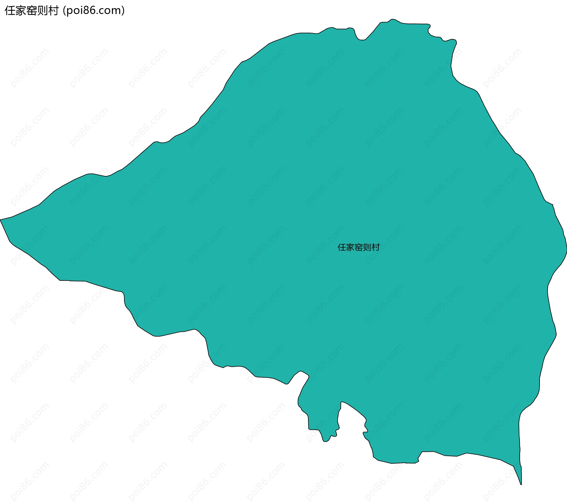 任家窑则村边界地图