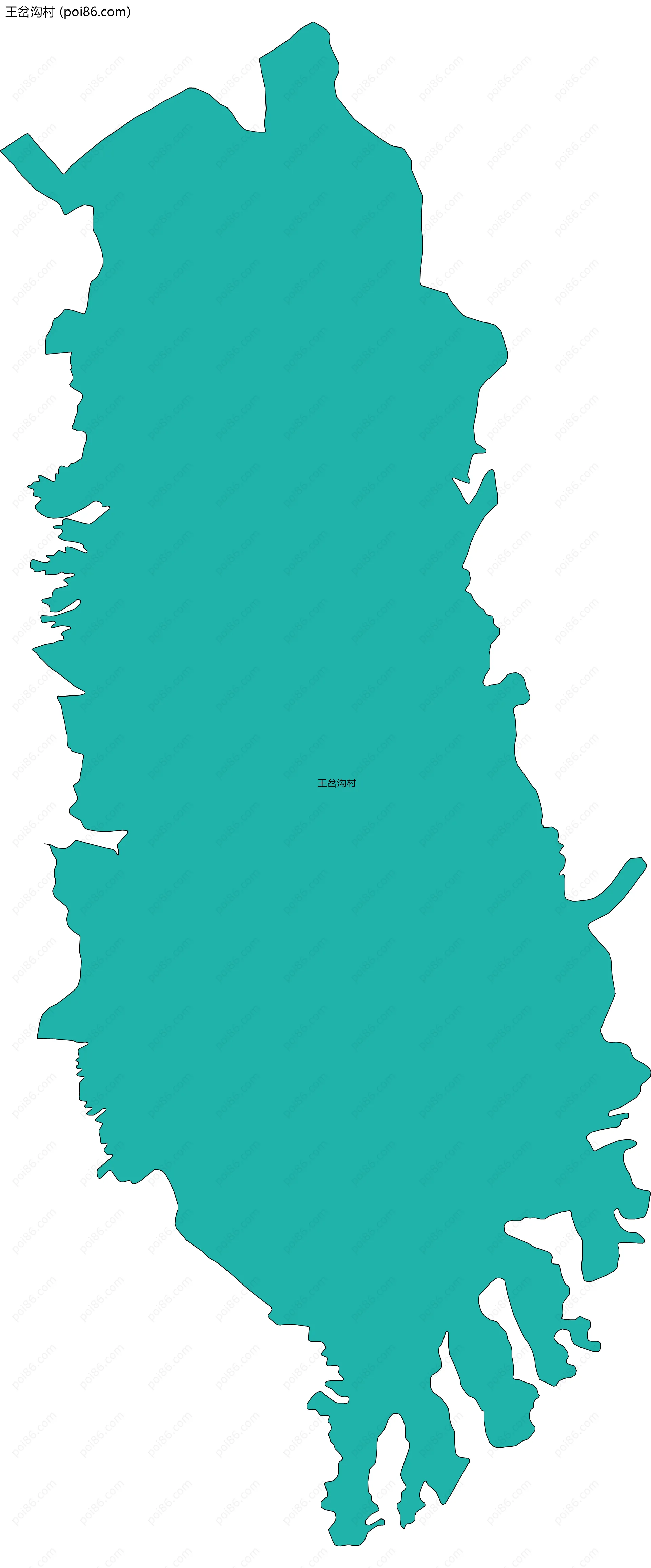王岔沟村边界地图