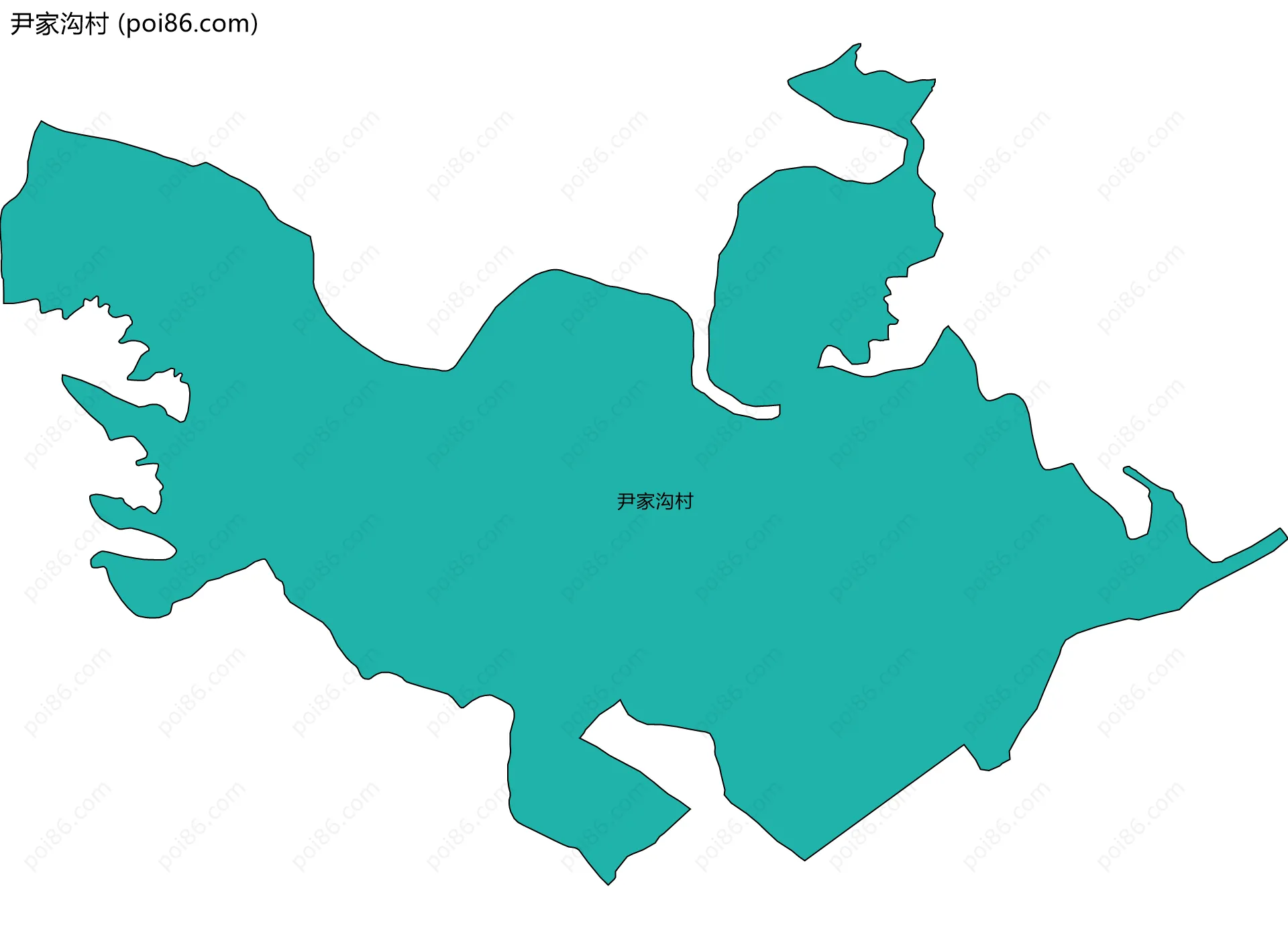 尹家沟村边界地图