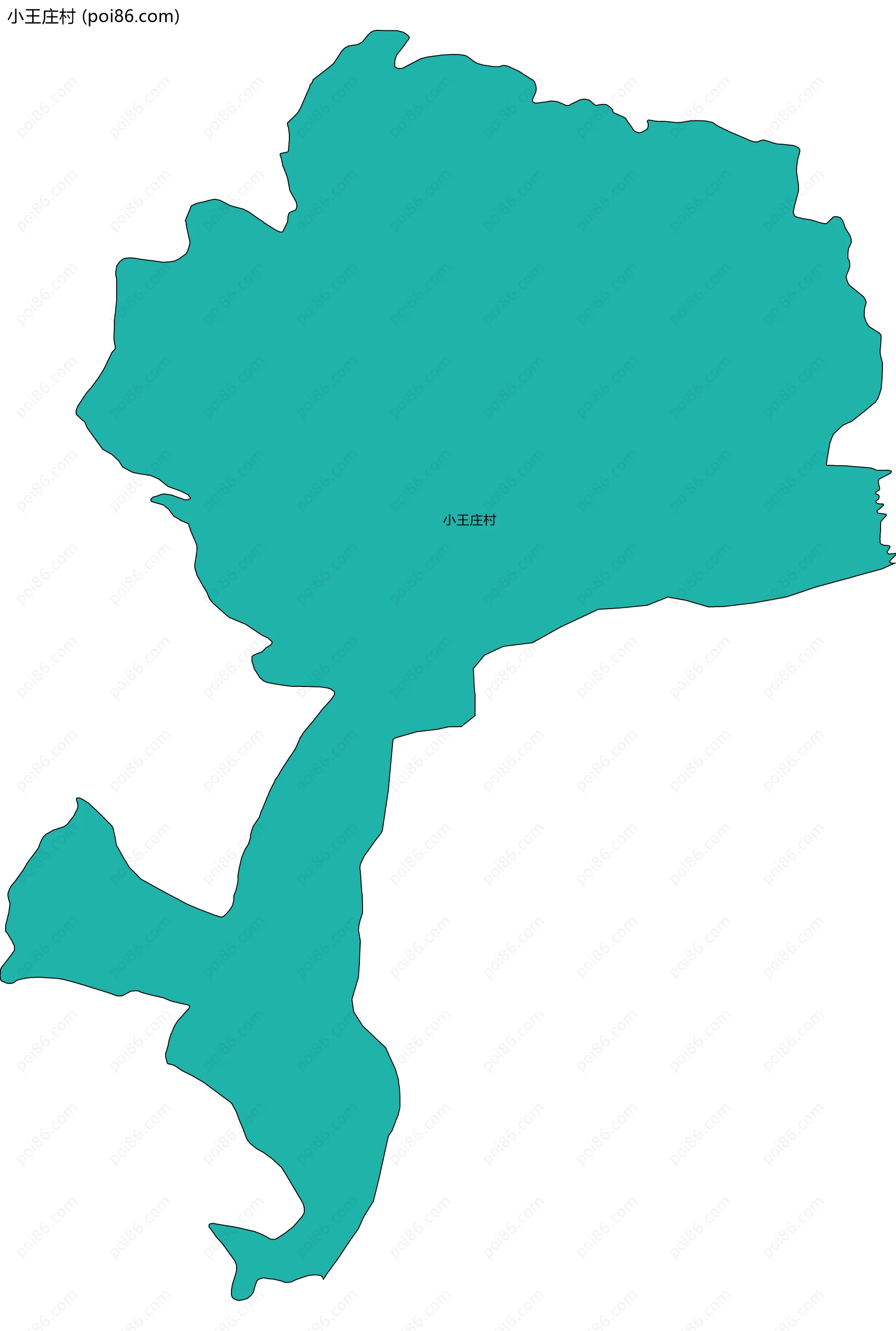 小王庄村边界地图