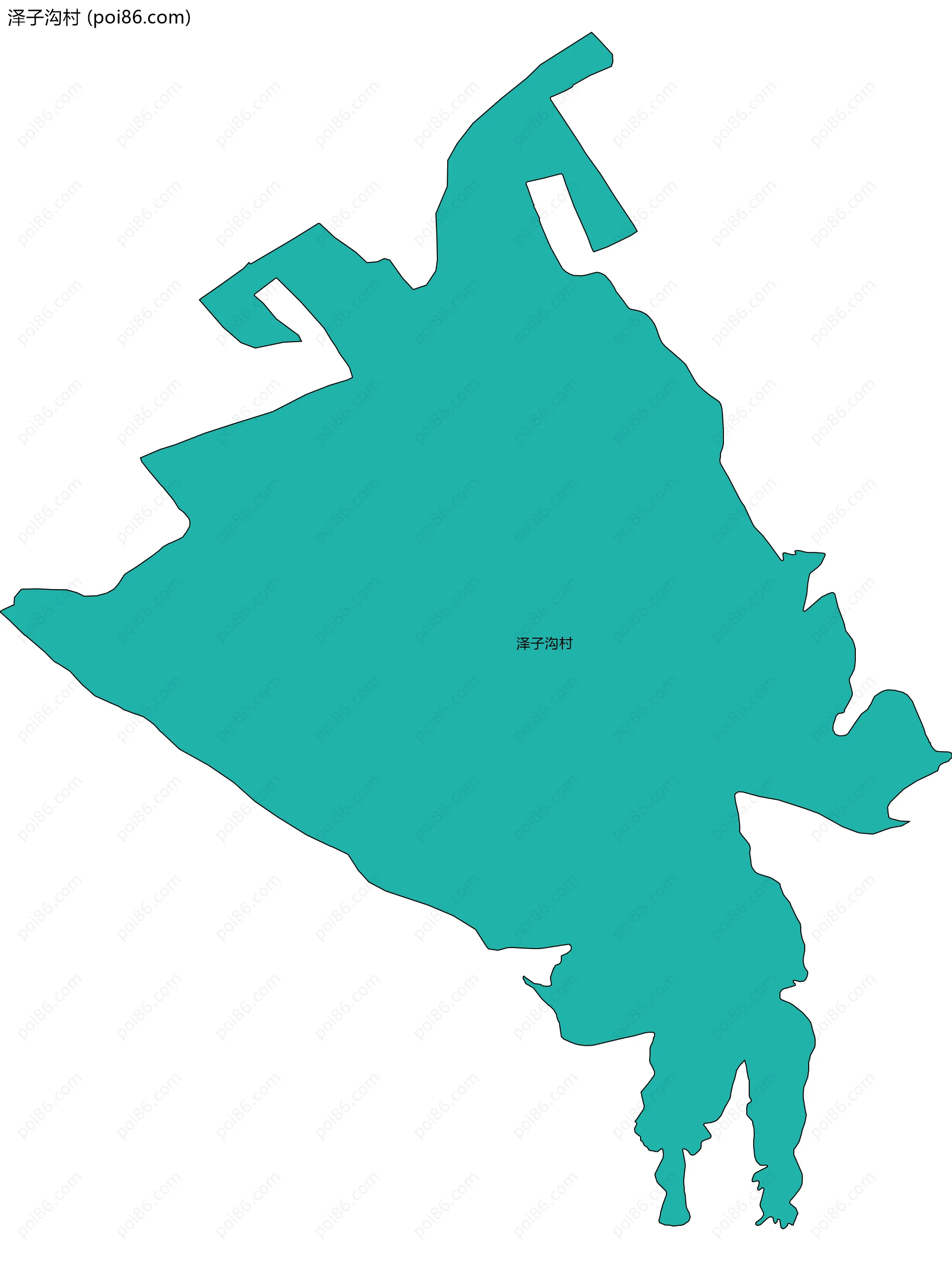 泽子沟村边界地图