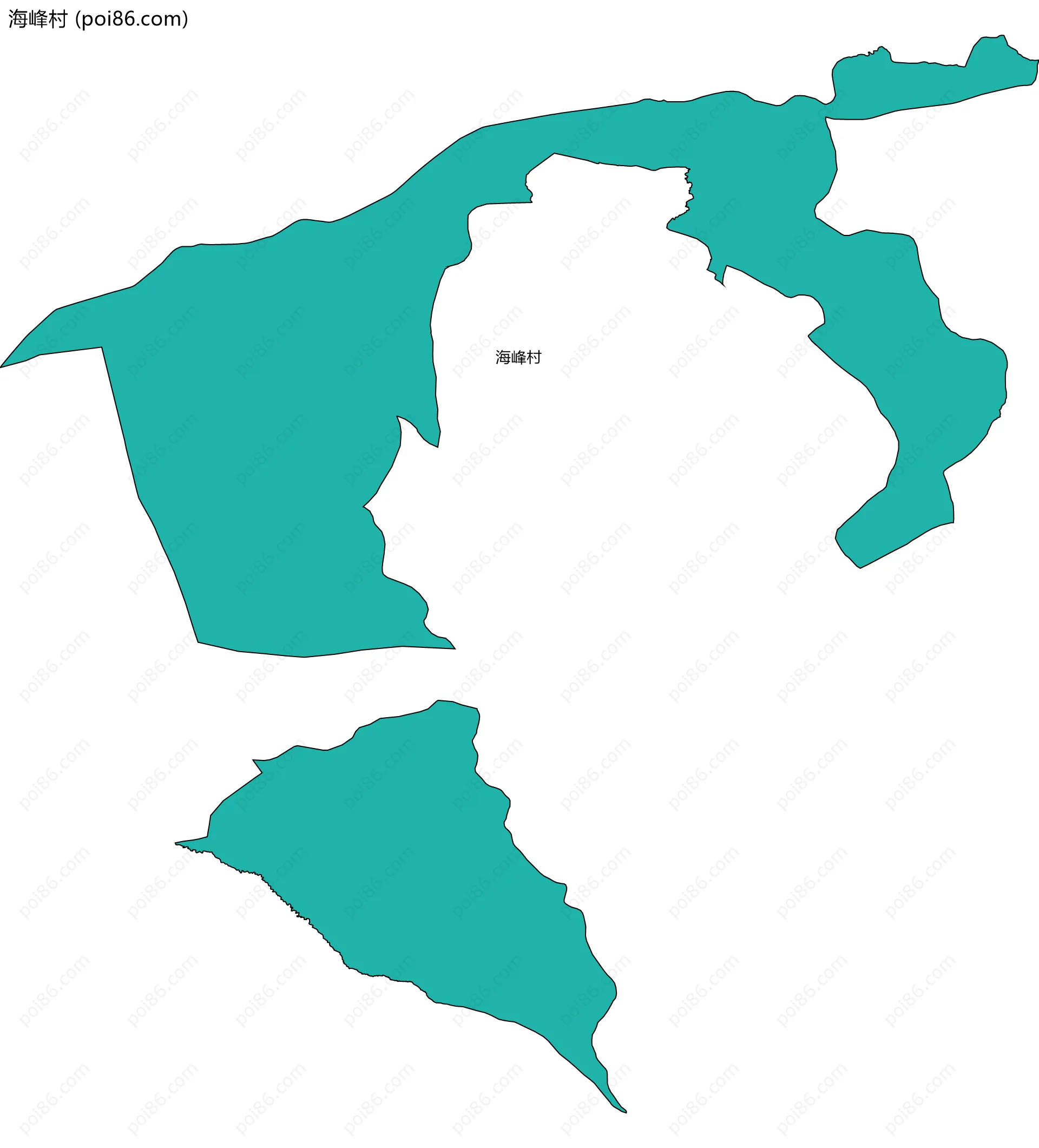 海峰村边界地图