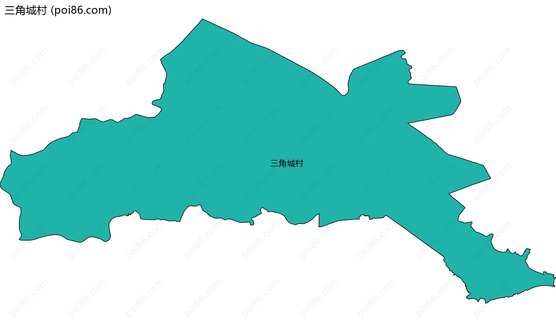 三角城村边界地图