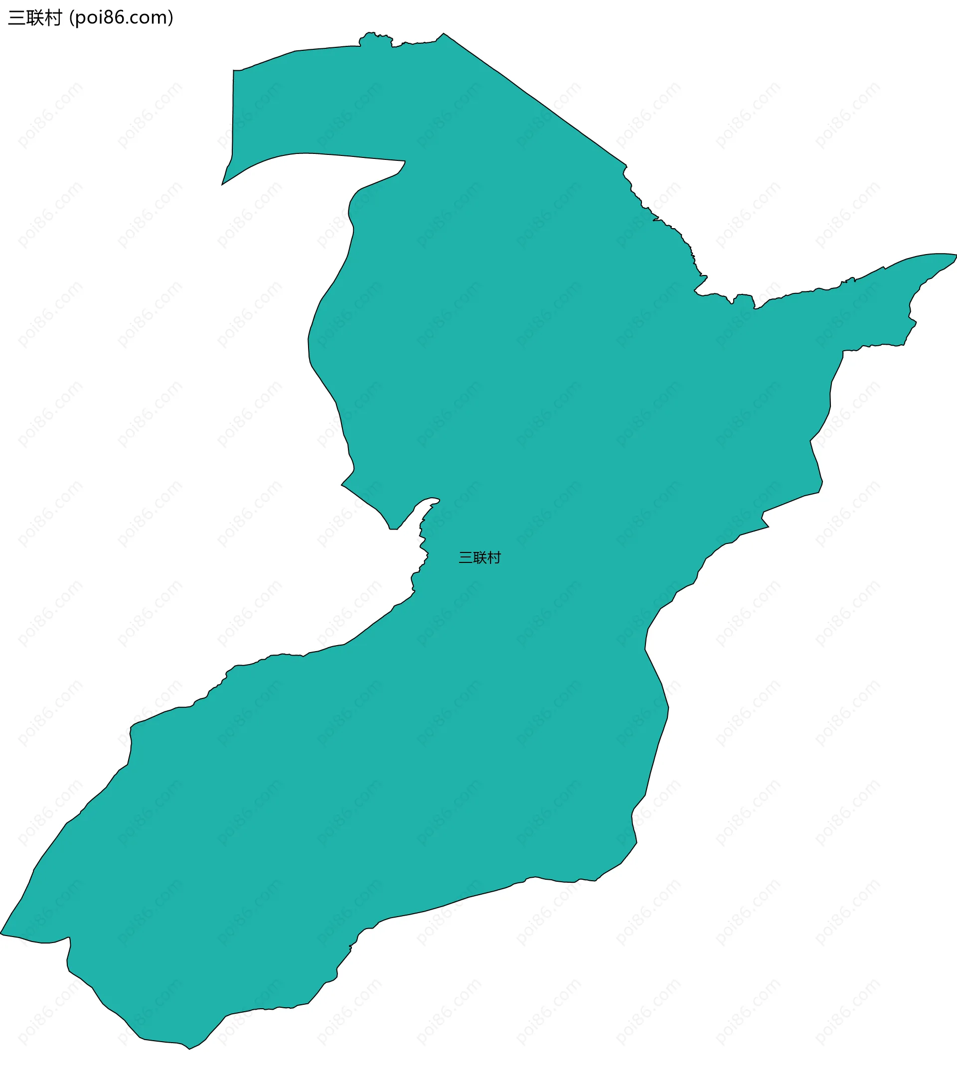 三联村边界地图