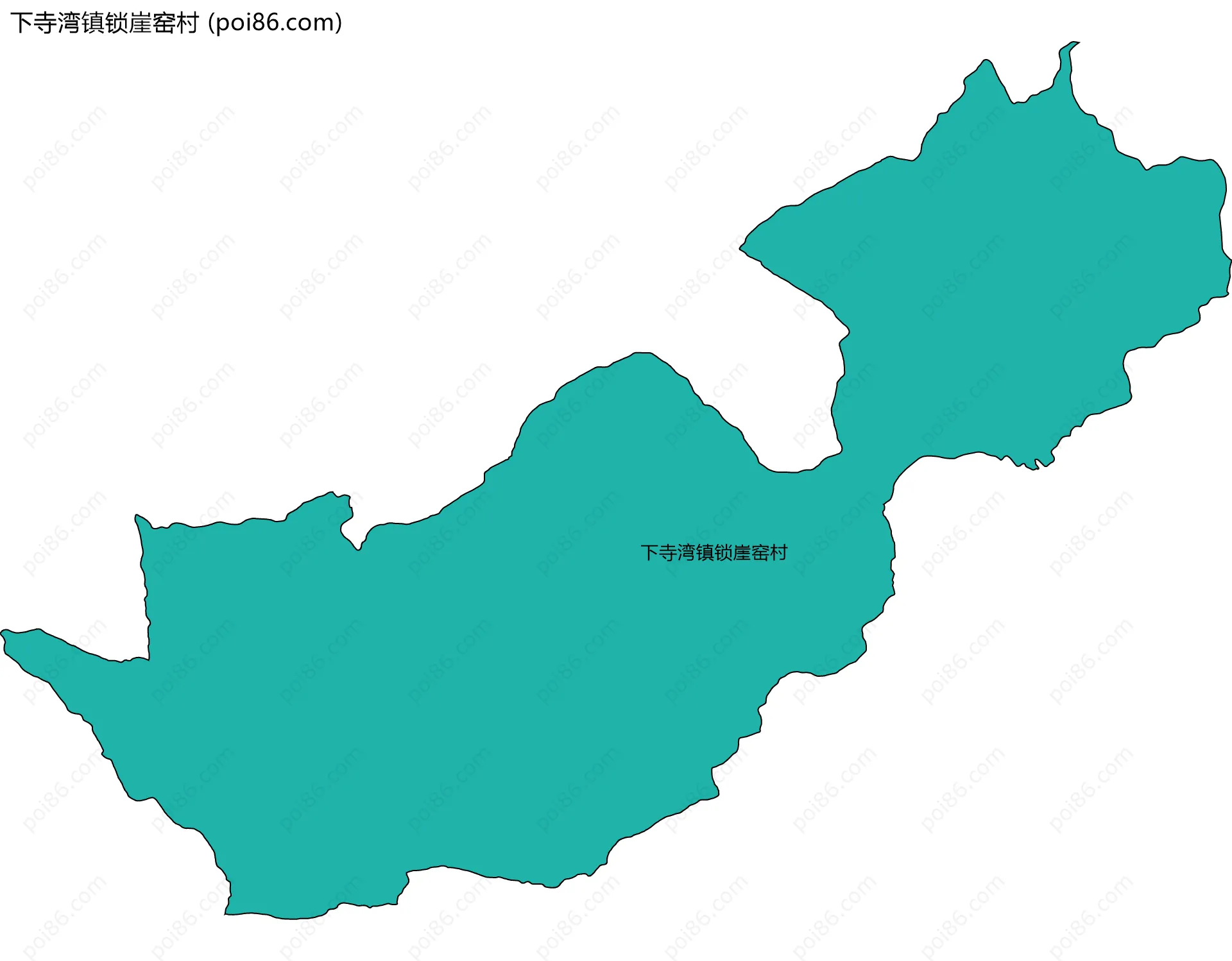 下寺湾镇锁崖窑村边界地图