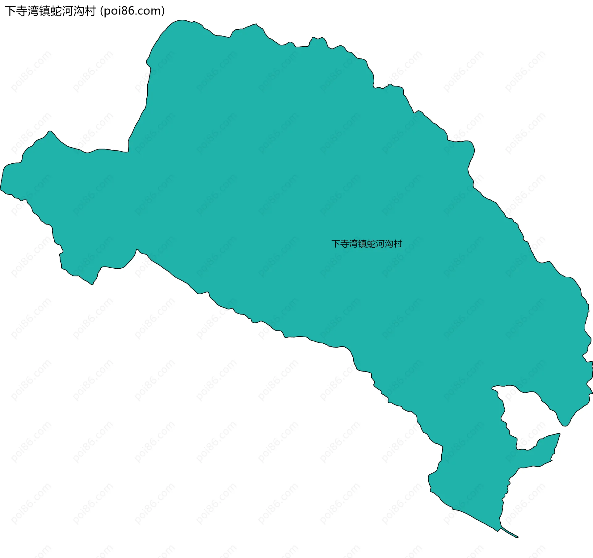 下寺湾镇蛇河沟村边界地图