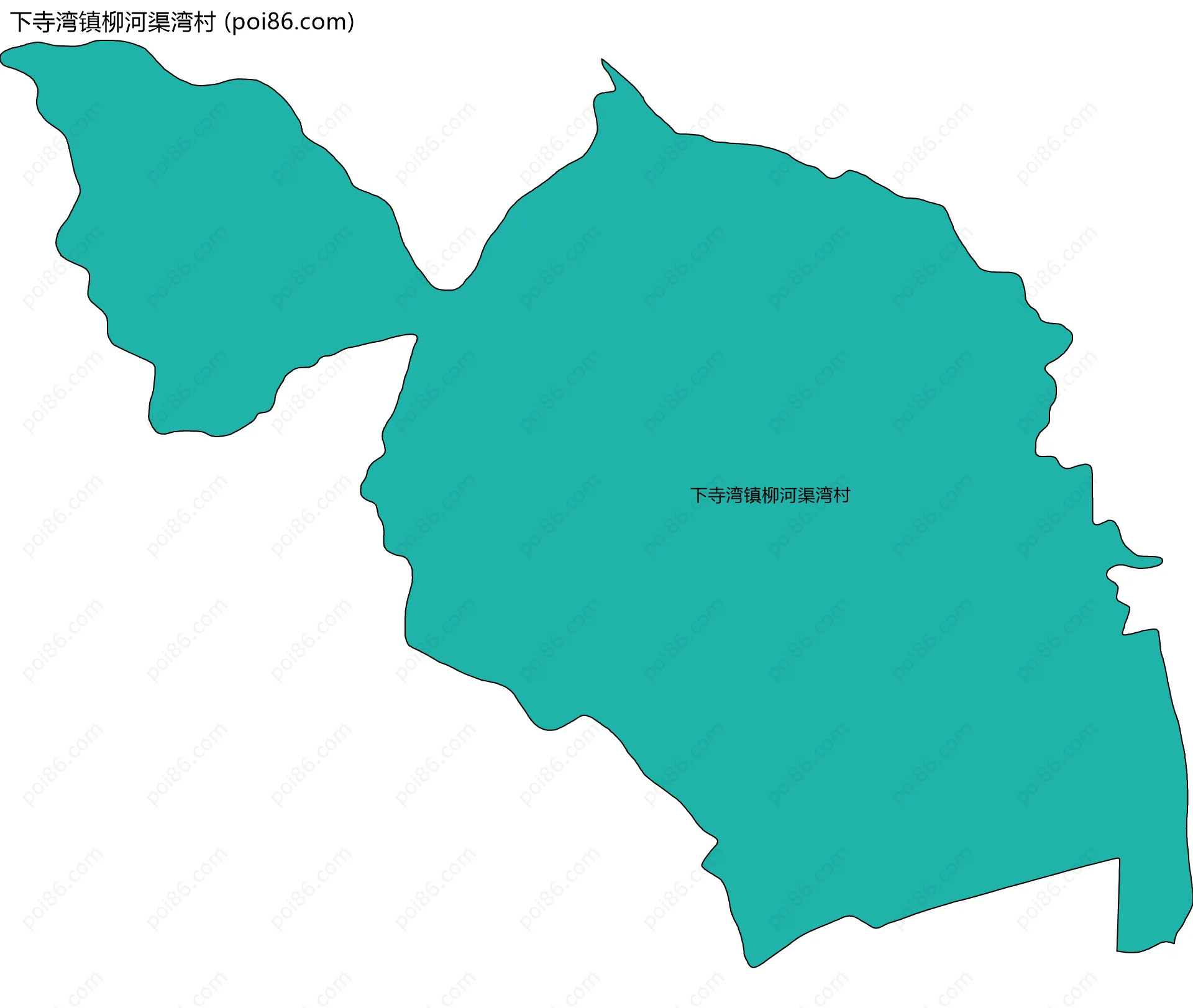 下寺湾镇柳河渠湾村边界地图