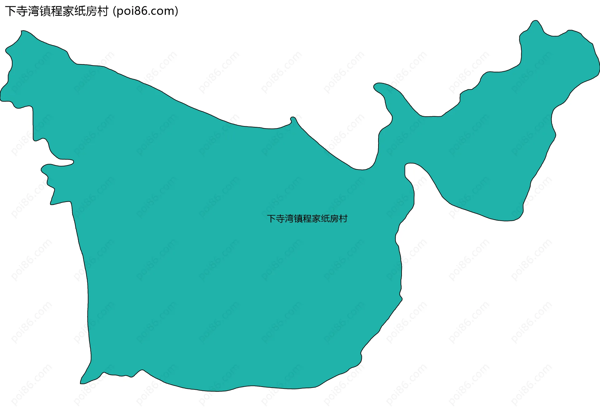 下寺湾镇程家纸房村边界地图
