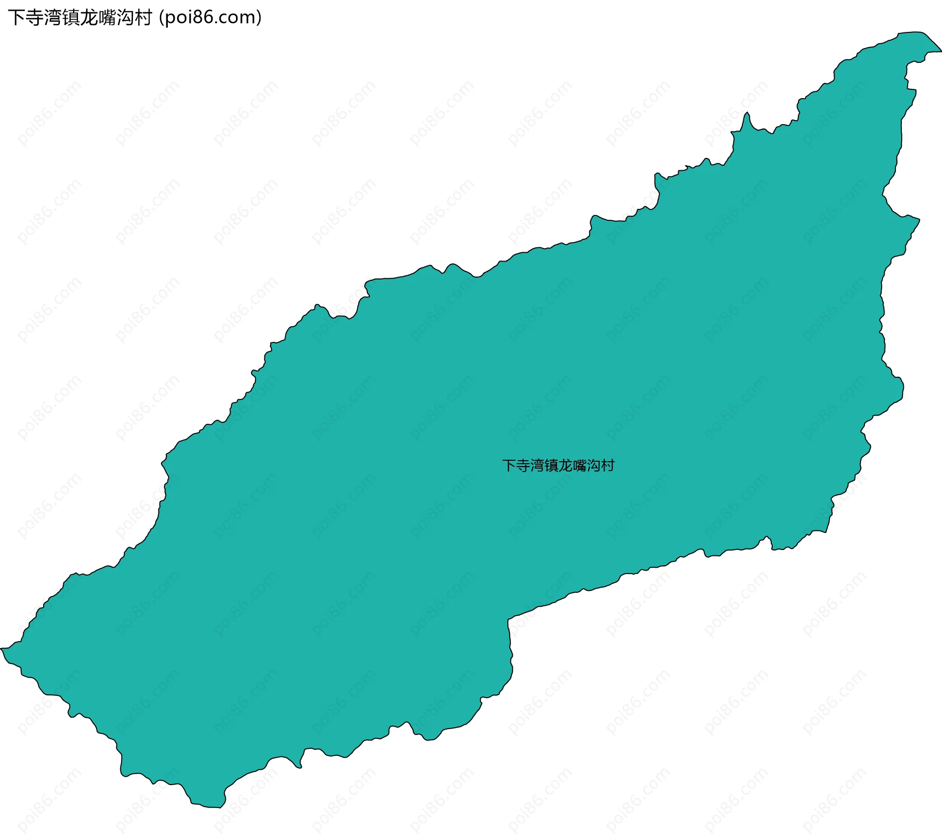 下寺湾镇龙嘴沟村边界地图