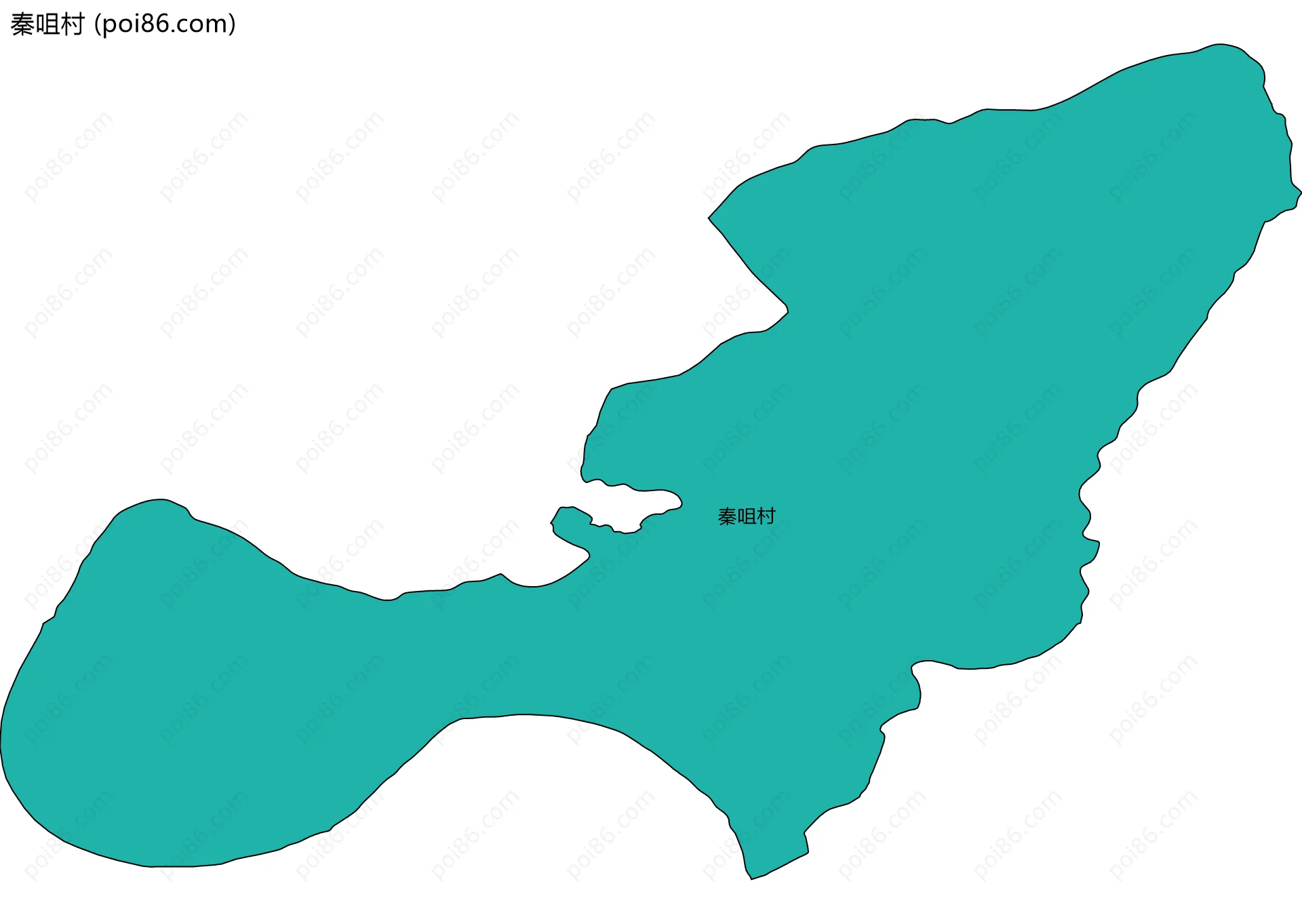 秦咀村边界地图