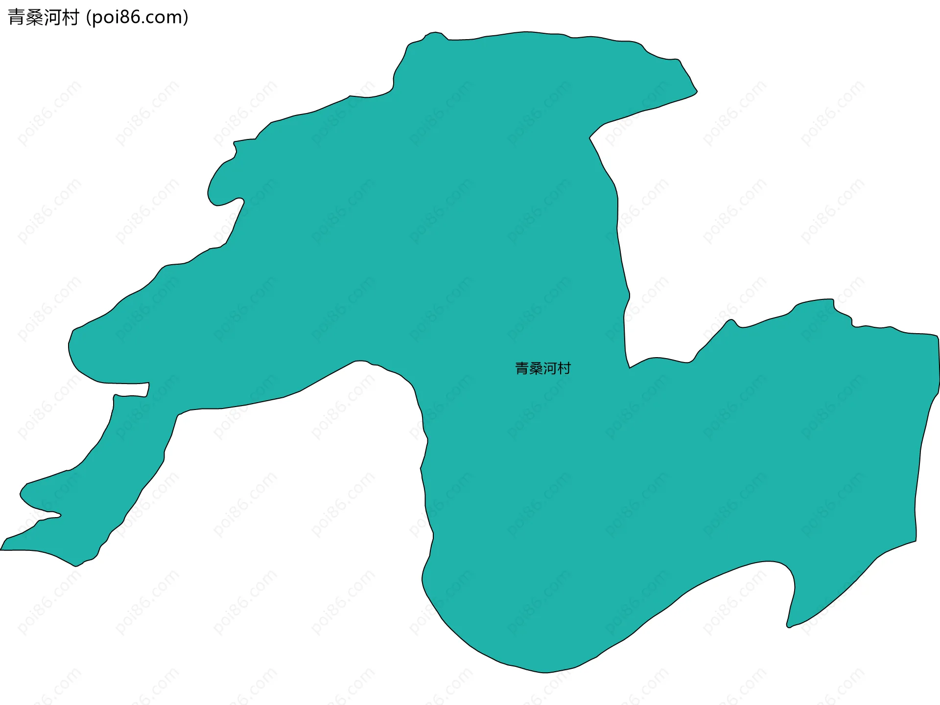 青桑河村边界地图