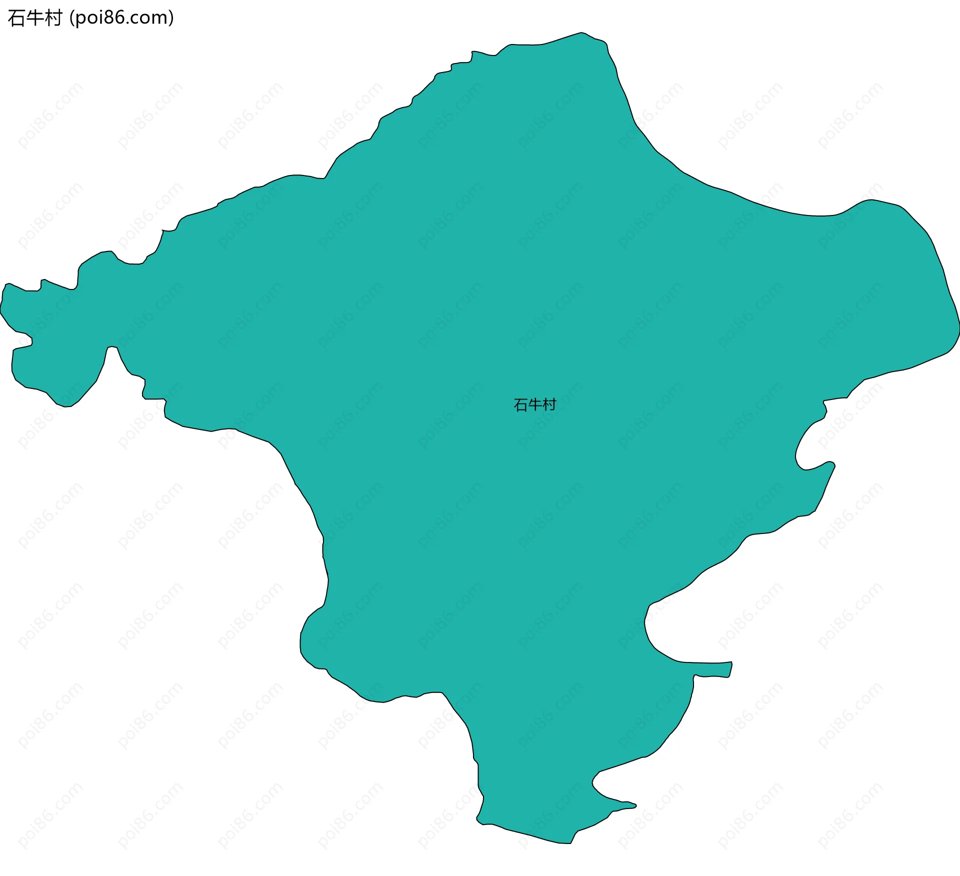 石牛村边界地图