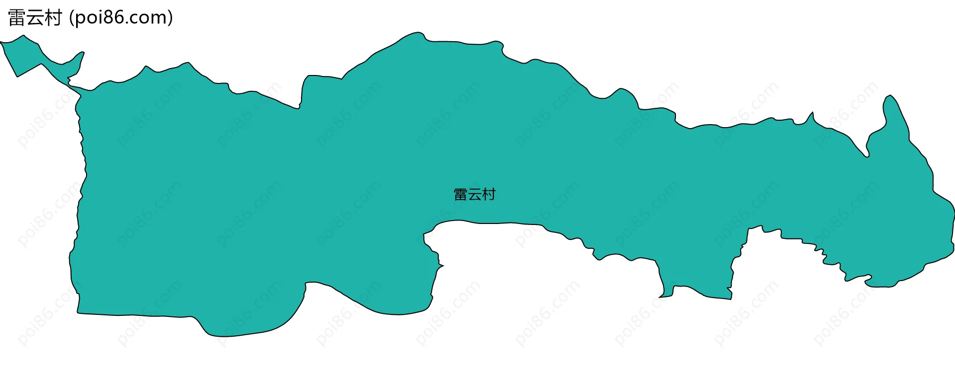 雷云村边界地图