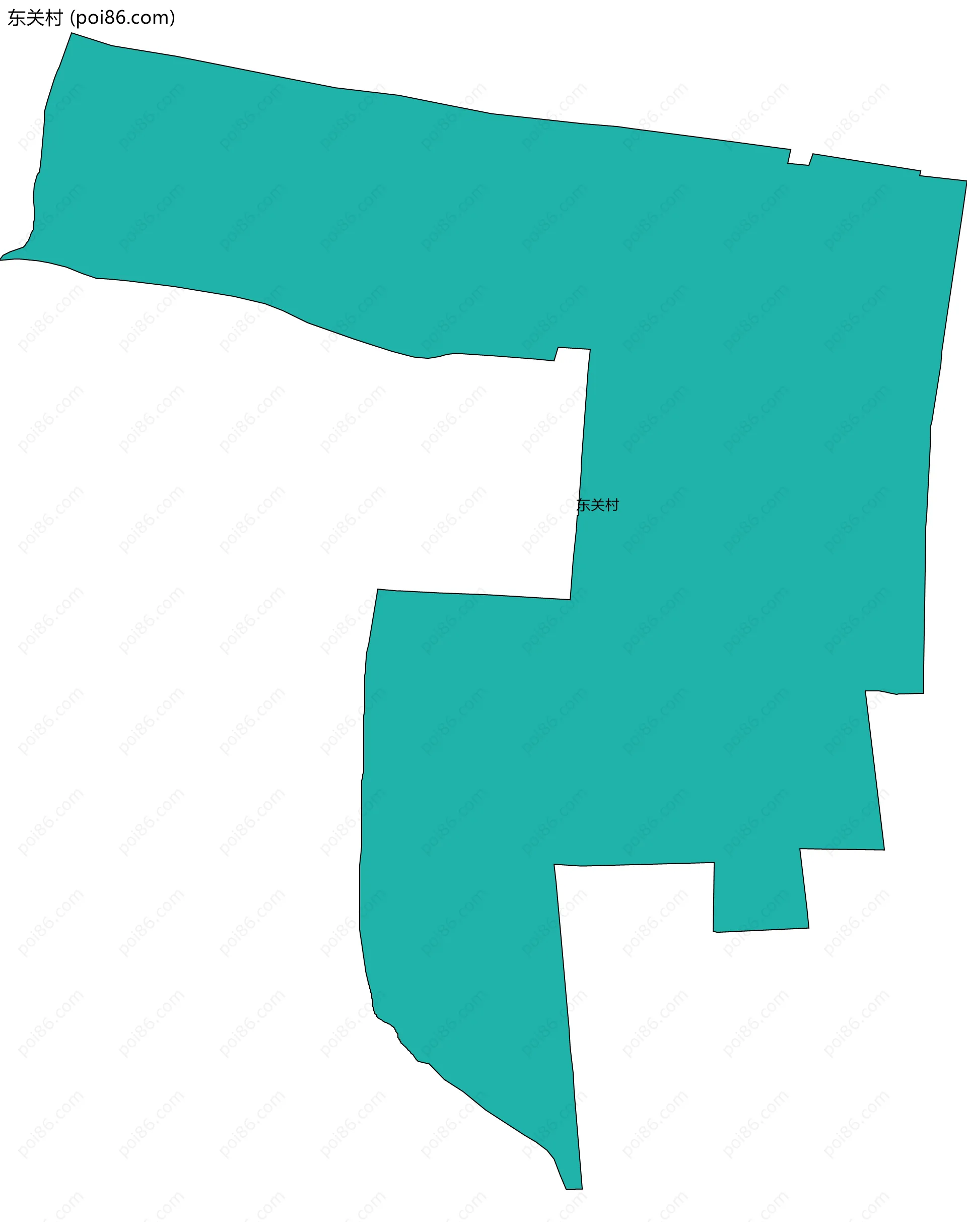 东关村边界地图